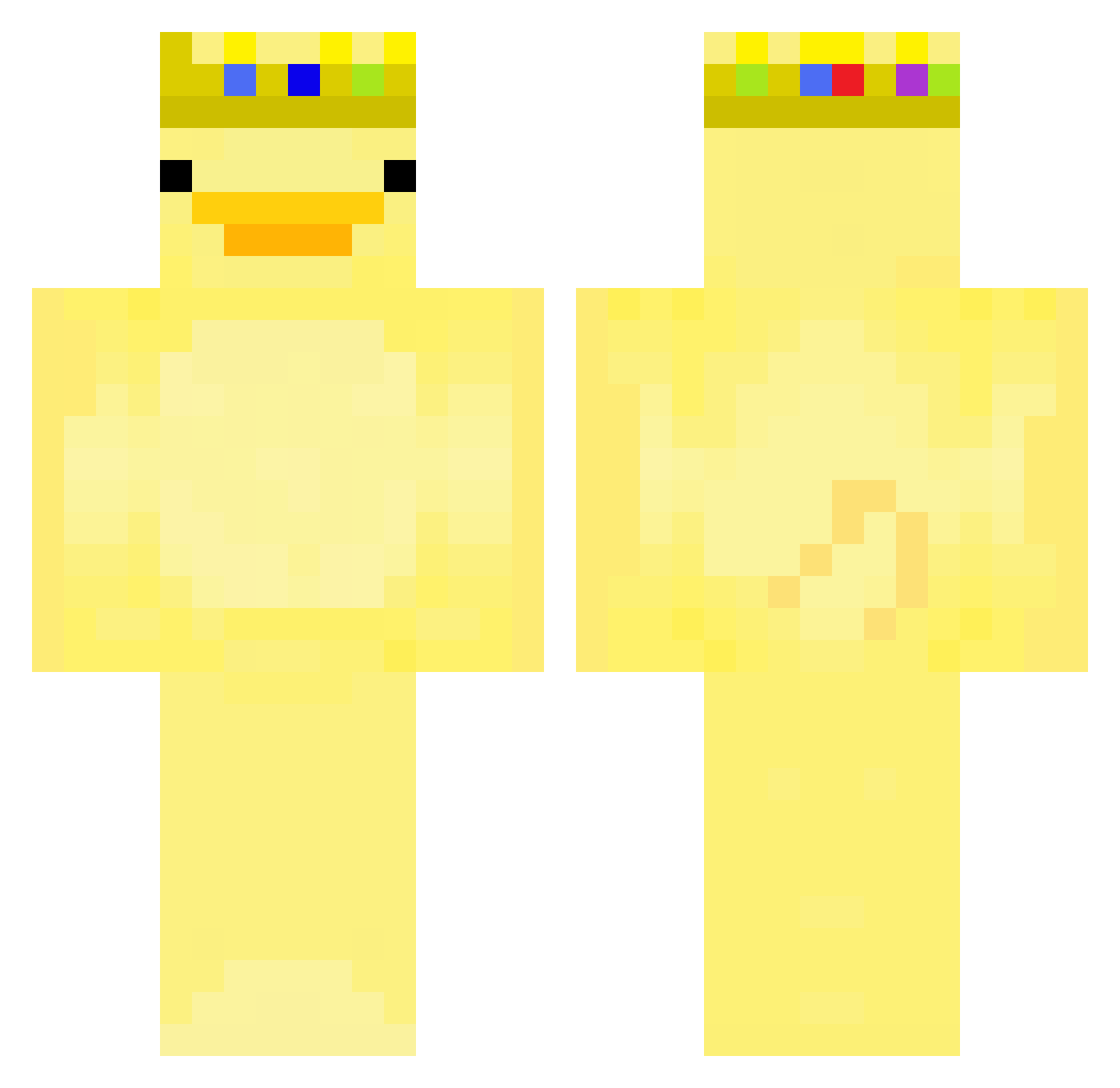 WoJaCz Minecraft skin, front and back view