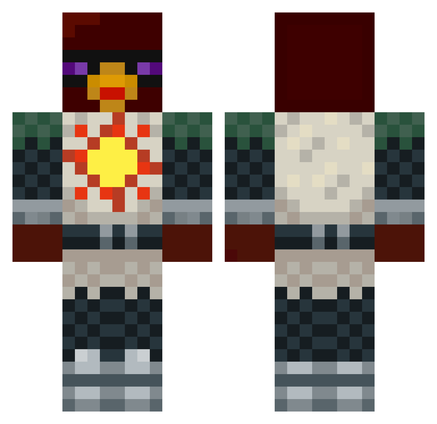 mathyou22 Minecraft skin, front and back view