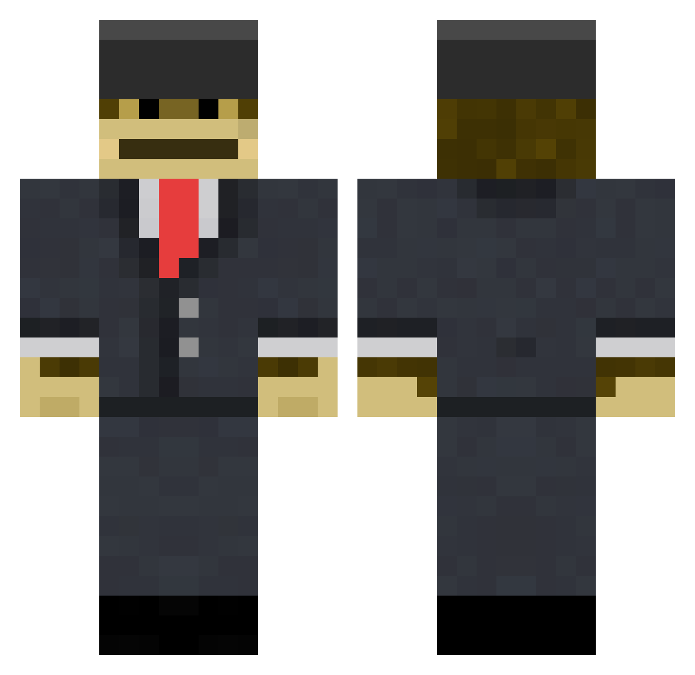 PepegaMythic Minecraft skin, front and back view