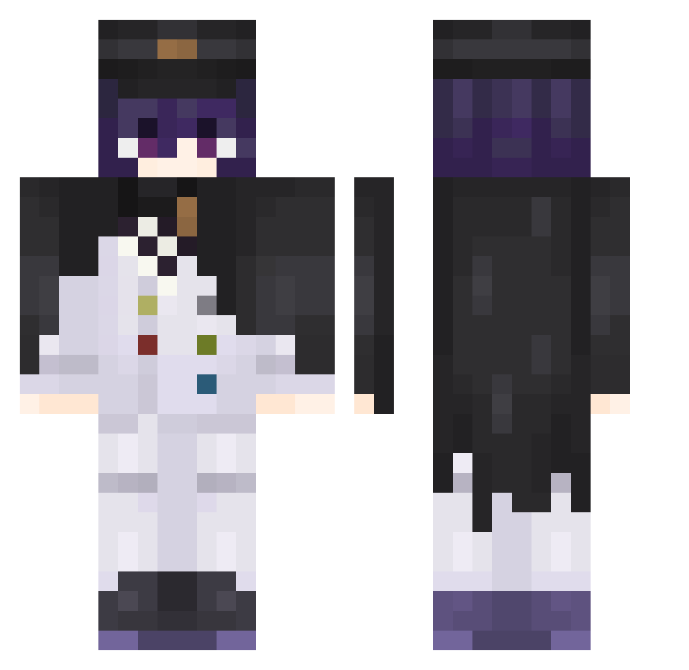 badmanJJ Minecraft skin, front and back view