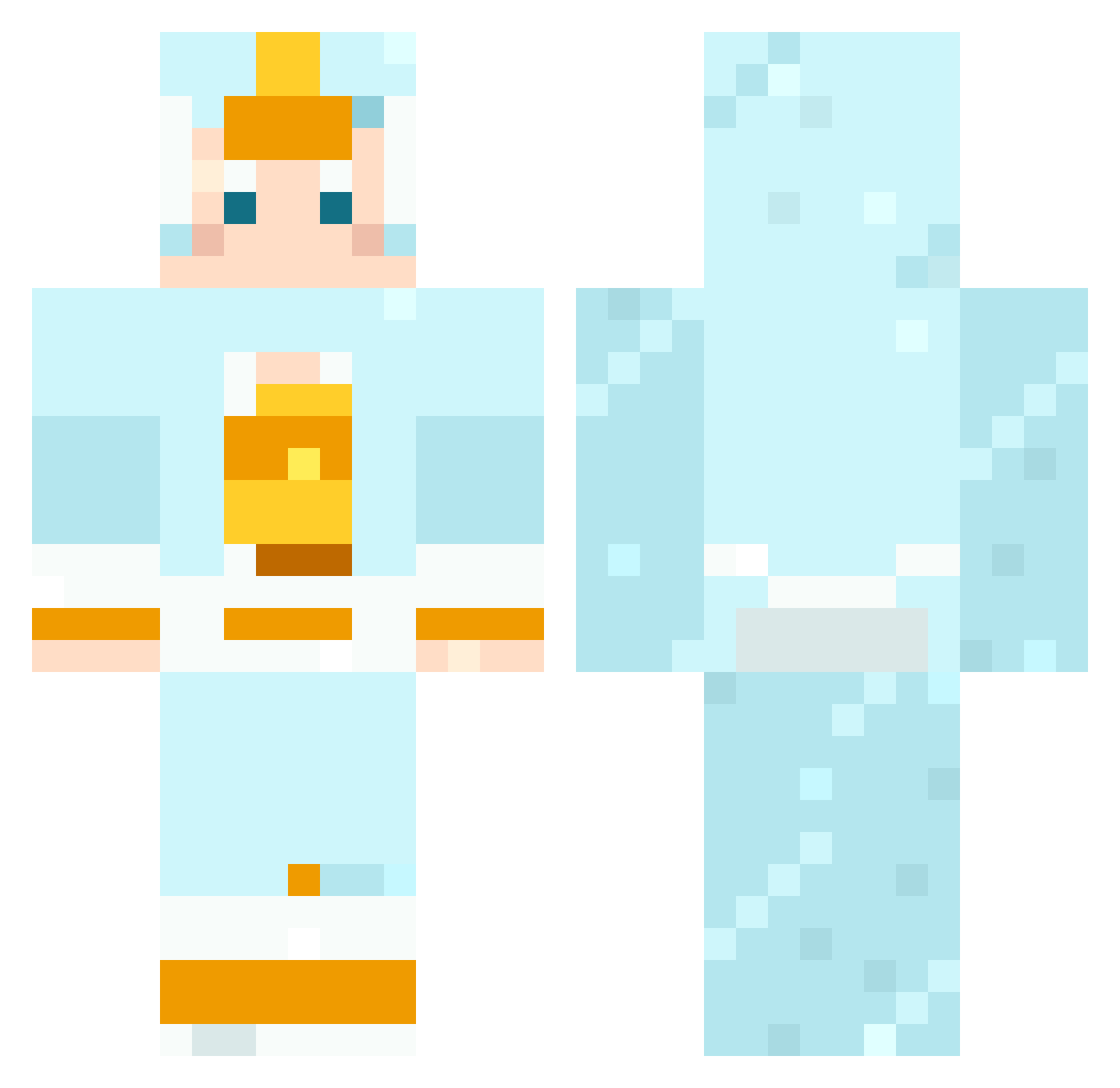 yaoshuiiii Minecraft skin, front and back view