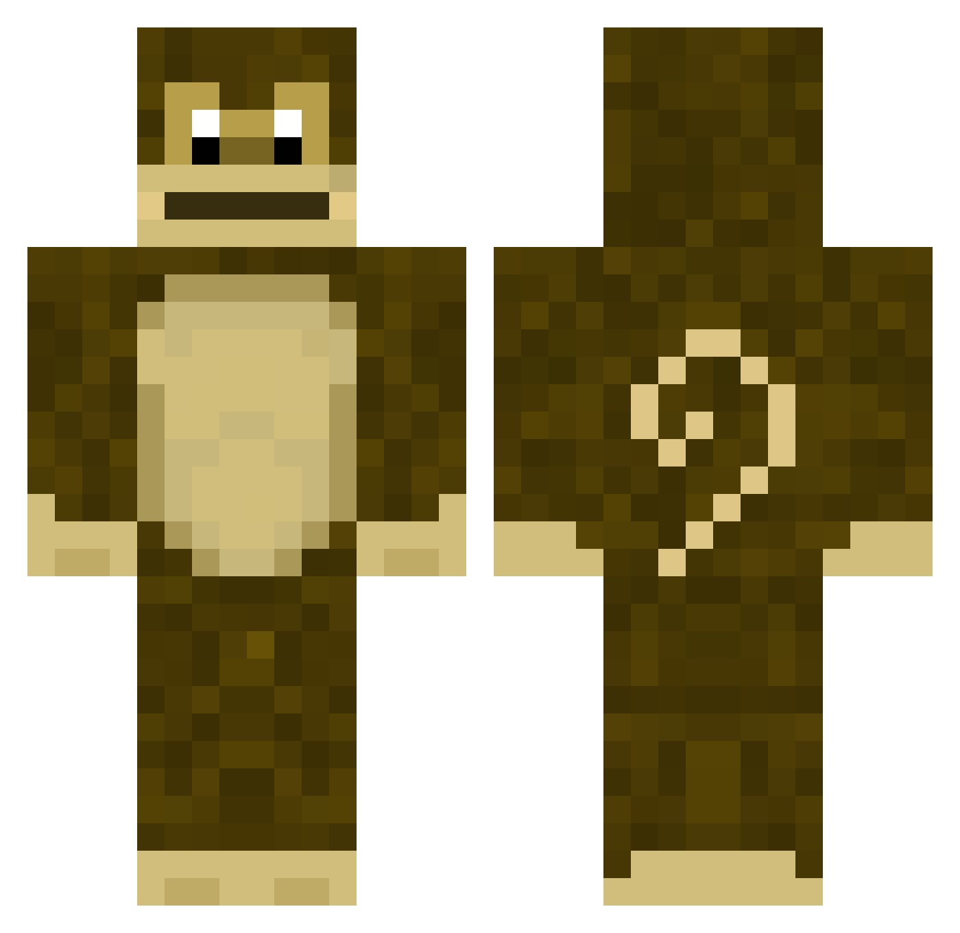 wusskiler Minecraft skin, front and back view
