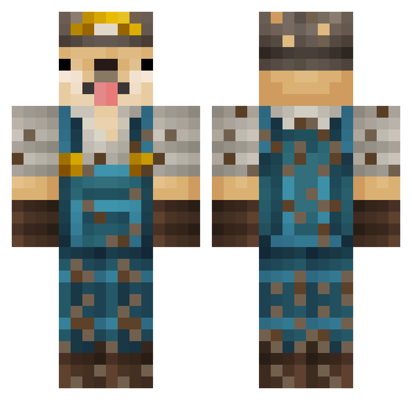 penutbutter Minecraft skin, front and back view