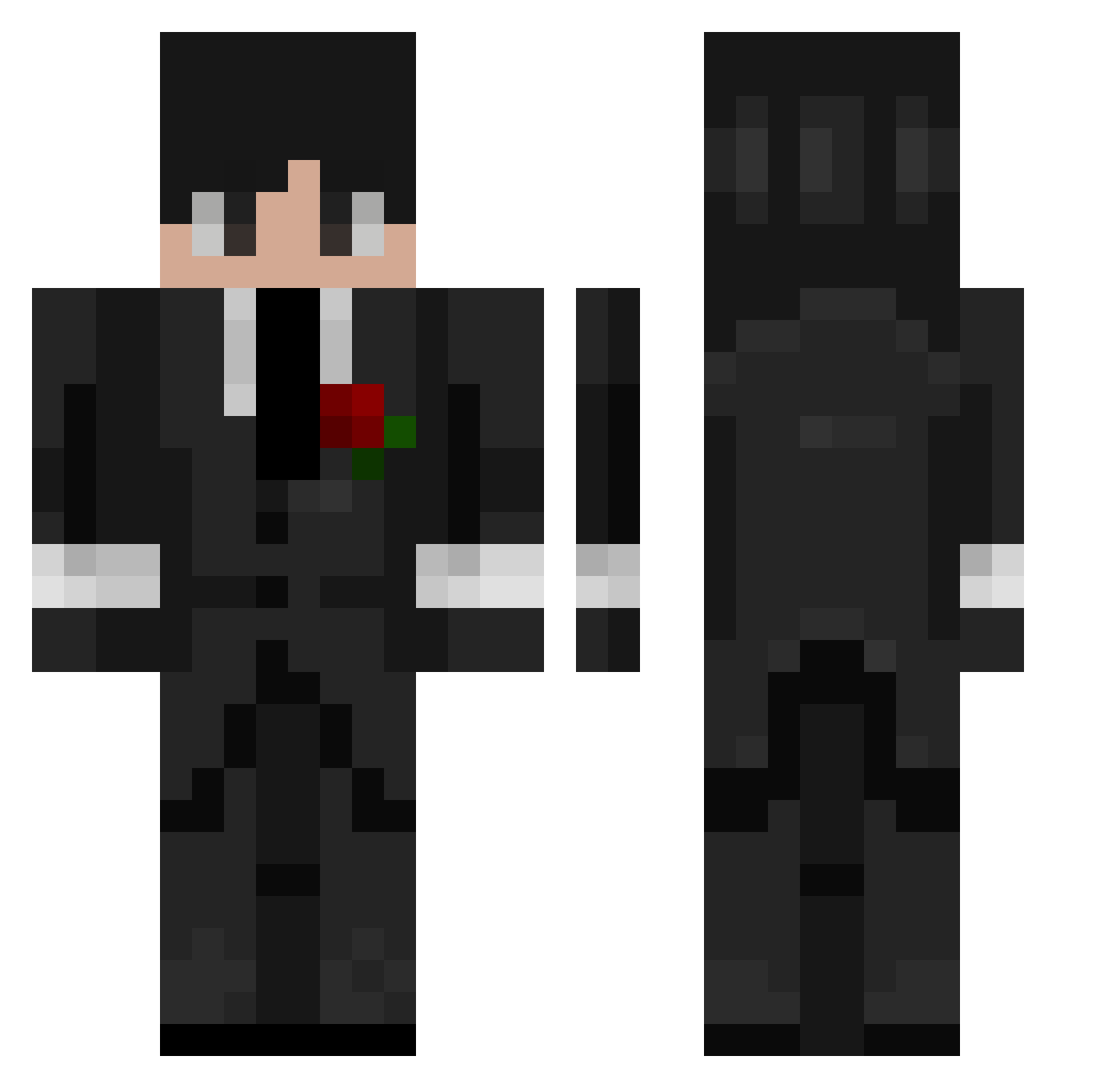 Sportacusv Minecraft skin, front and back view