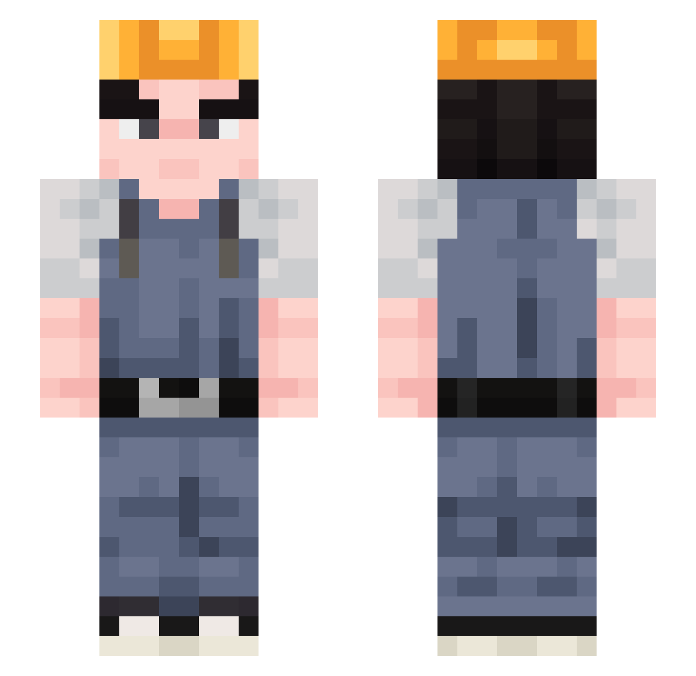 Banbr205 Minecraft skin, front and back view