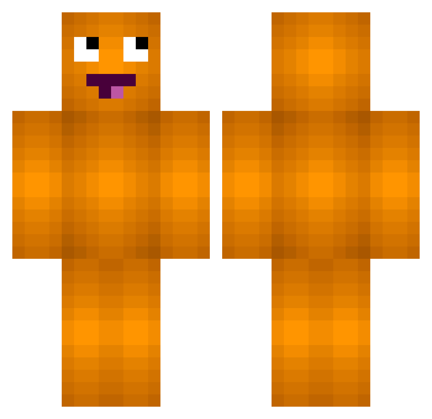 YourHit Minecraft skin, front and back view