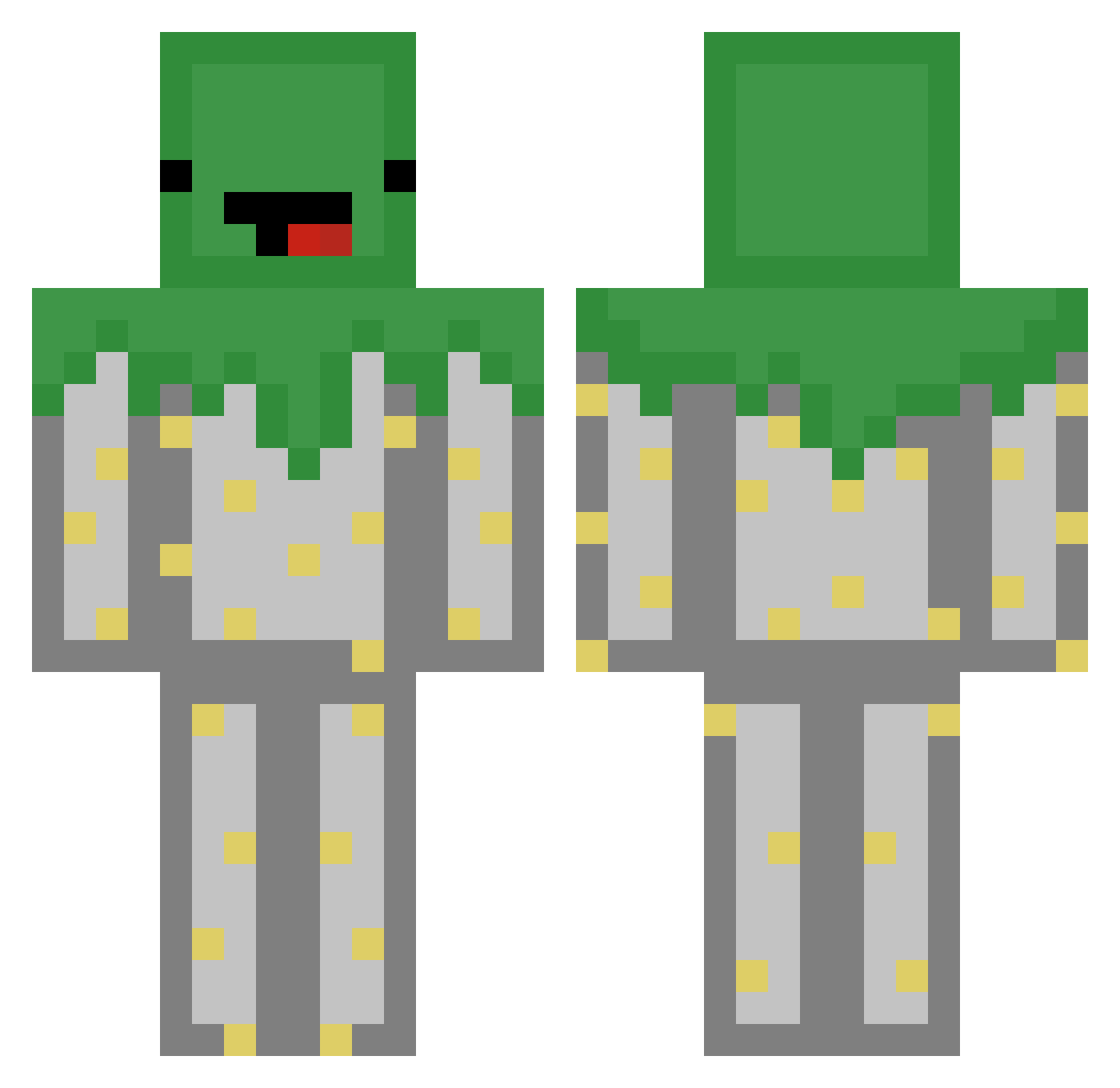 Stealy_League Minecraft skin, front and back view