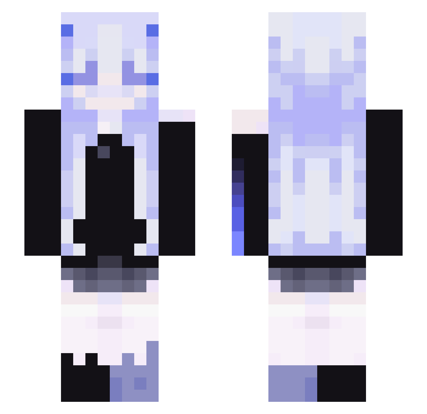 Thopre1997 Minecraft skin, front and back view
