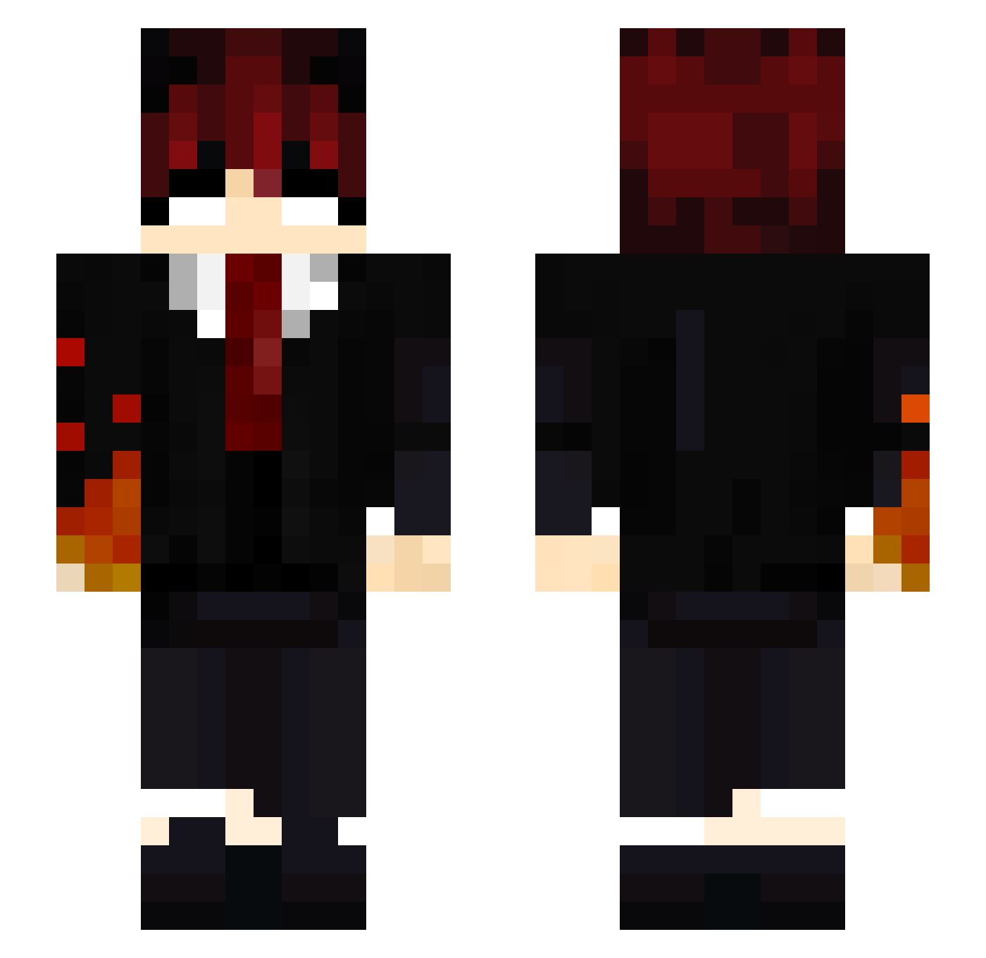 ZzNicolaz Minecraft skin, front and back view