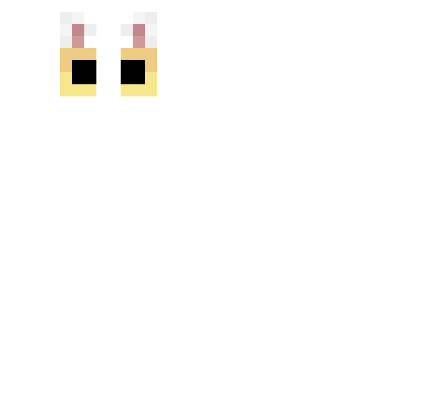 Rookaboo Minecraft skin, front and back view