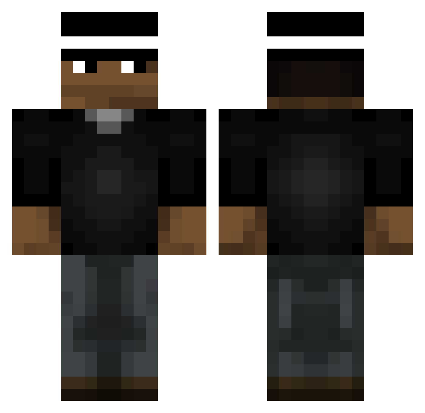 Yqzeed Minecraft skin, front and back view