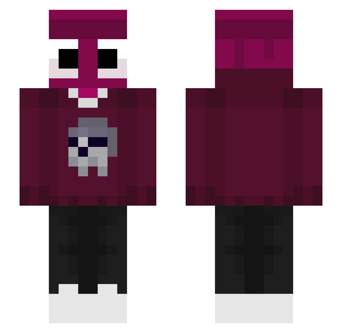Hexi_33 Minecraft skin, front and back view
