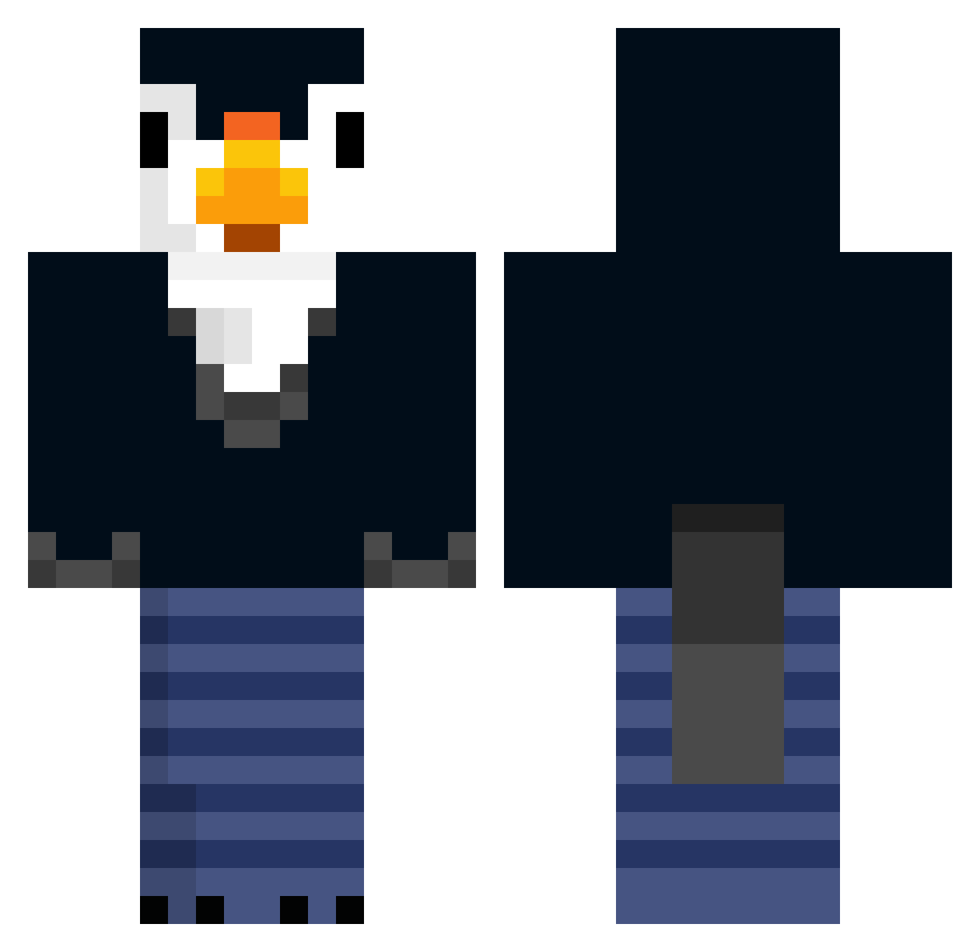 cla2021 Minecraft skin, front and back view