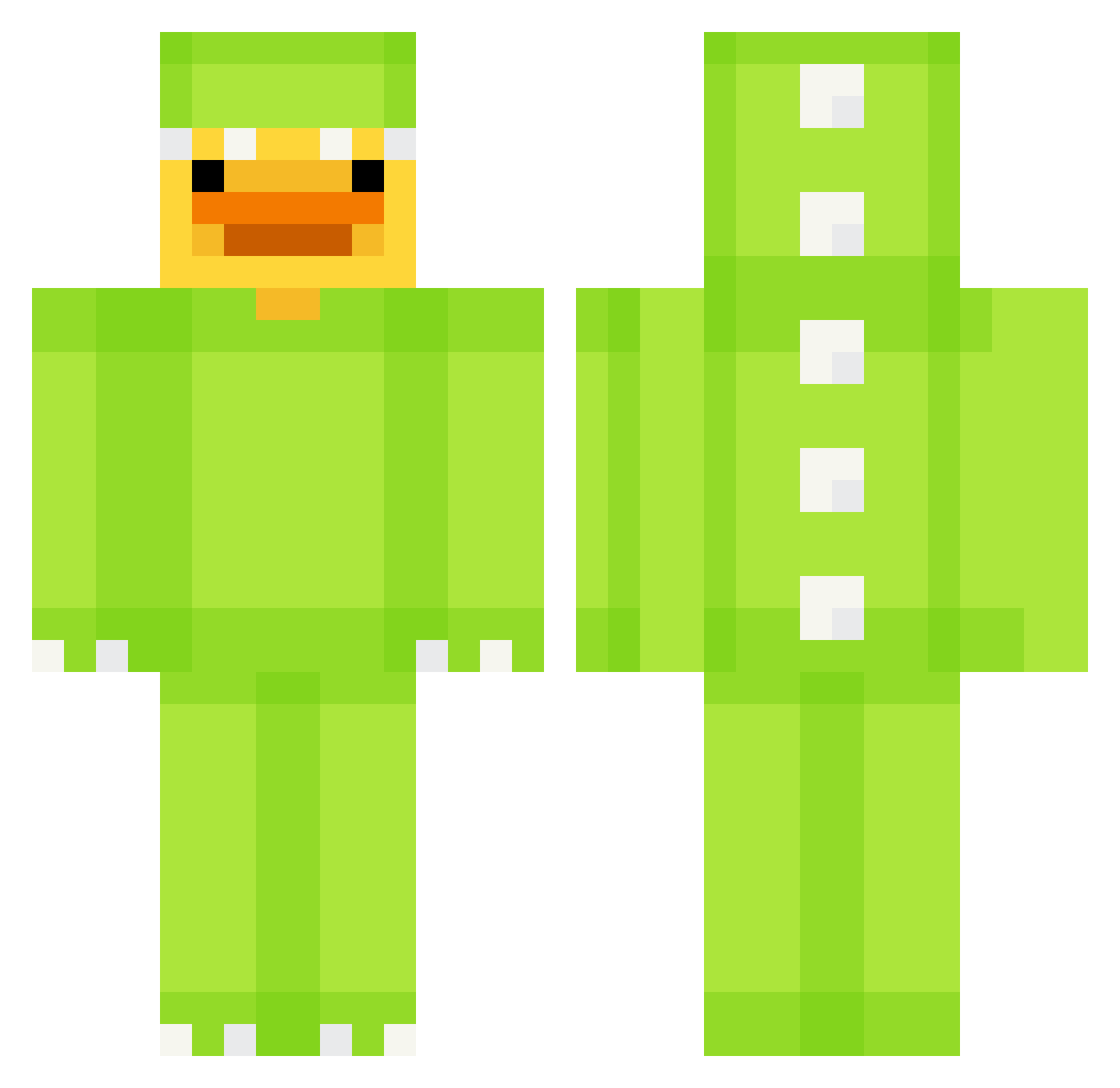 SikulaCZ Minecraft skin, front and back view