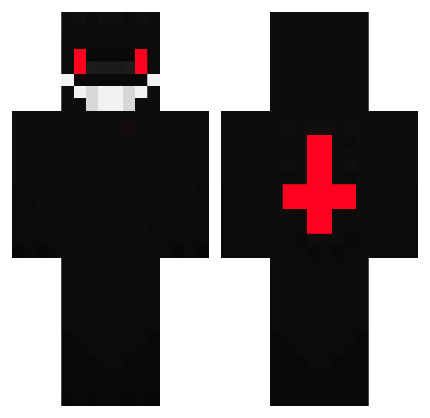 Prettykid Minecraft skin, front and back view