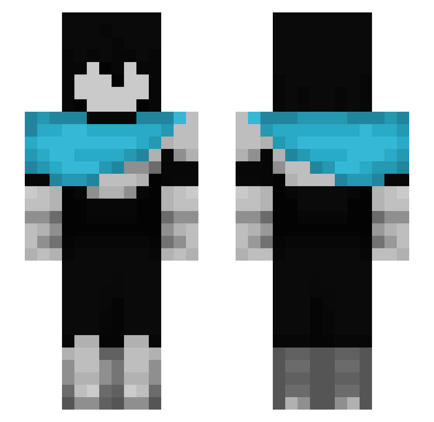 KrisCross1243 Minecraft skin, front and back view