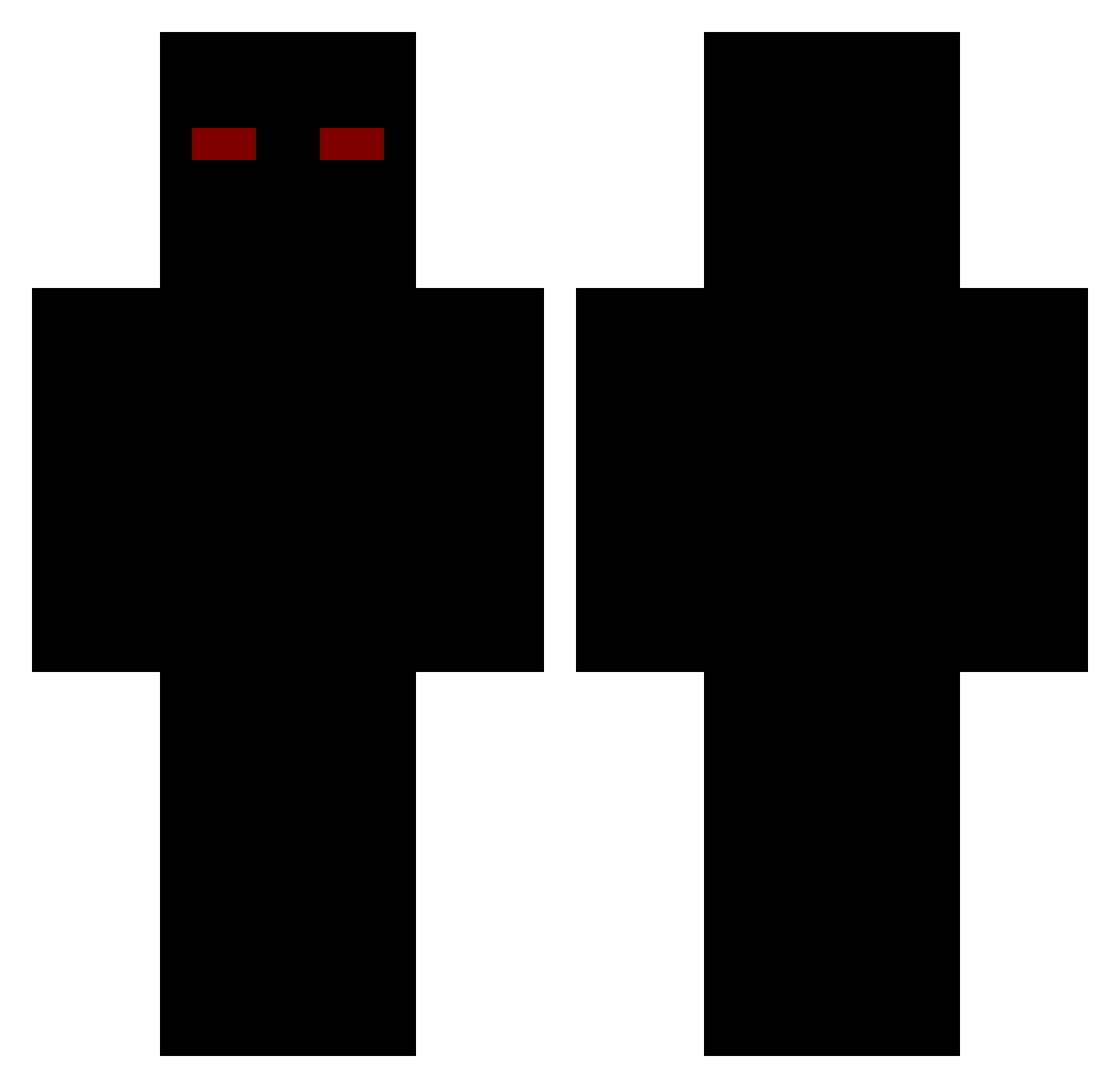 rayzehh Minecraft skin, front and back view