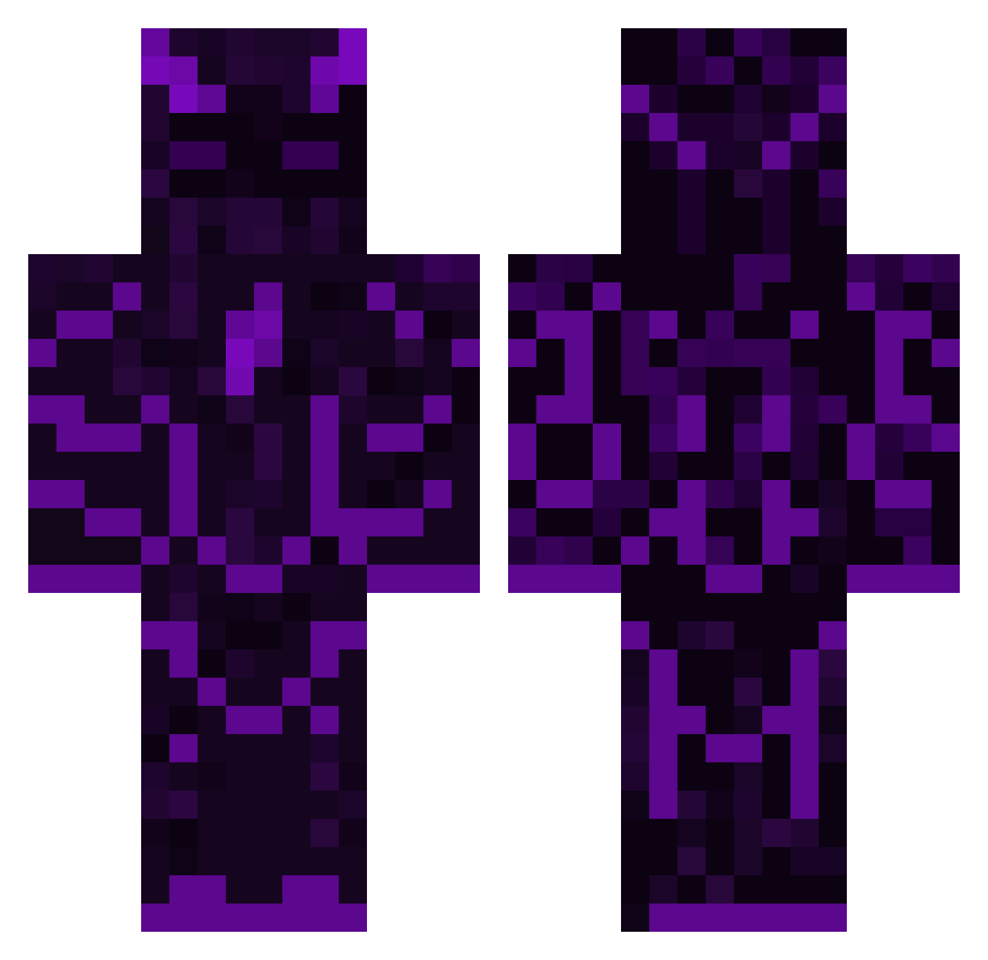 Senards Minecraft skin, front and back view