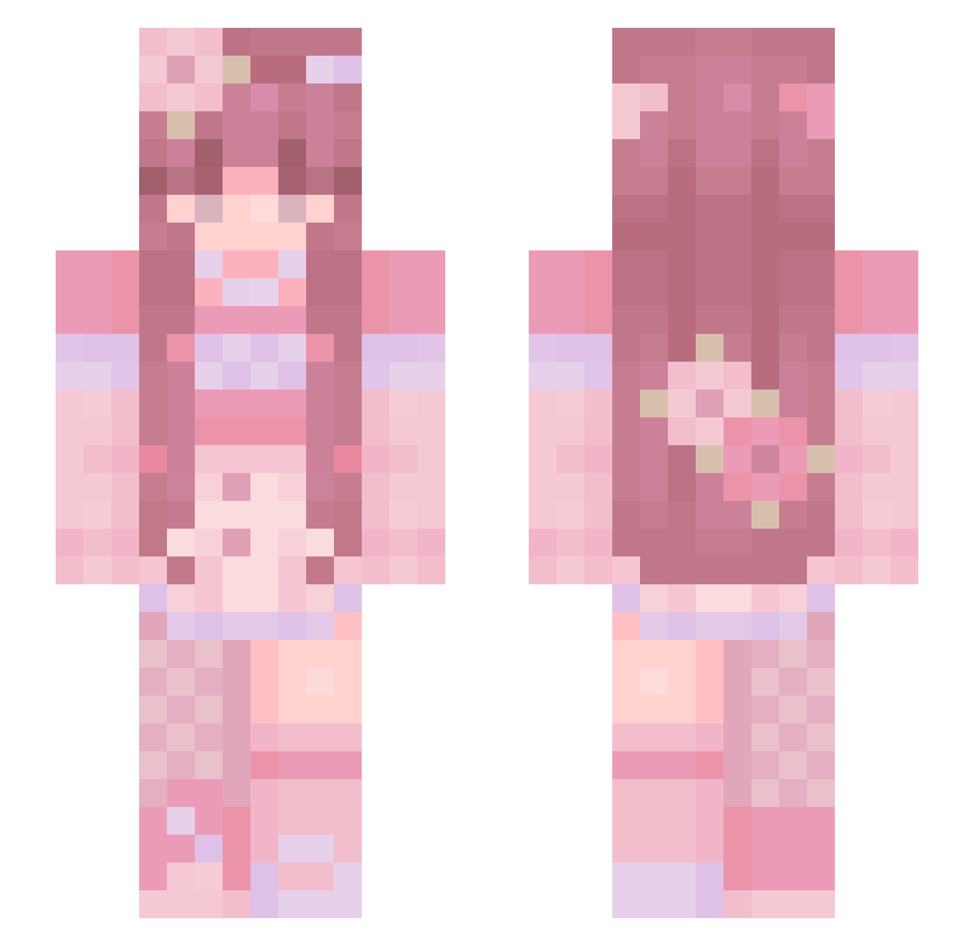 WeedleTheGOAT Minecraft skin, front and back view