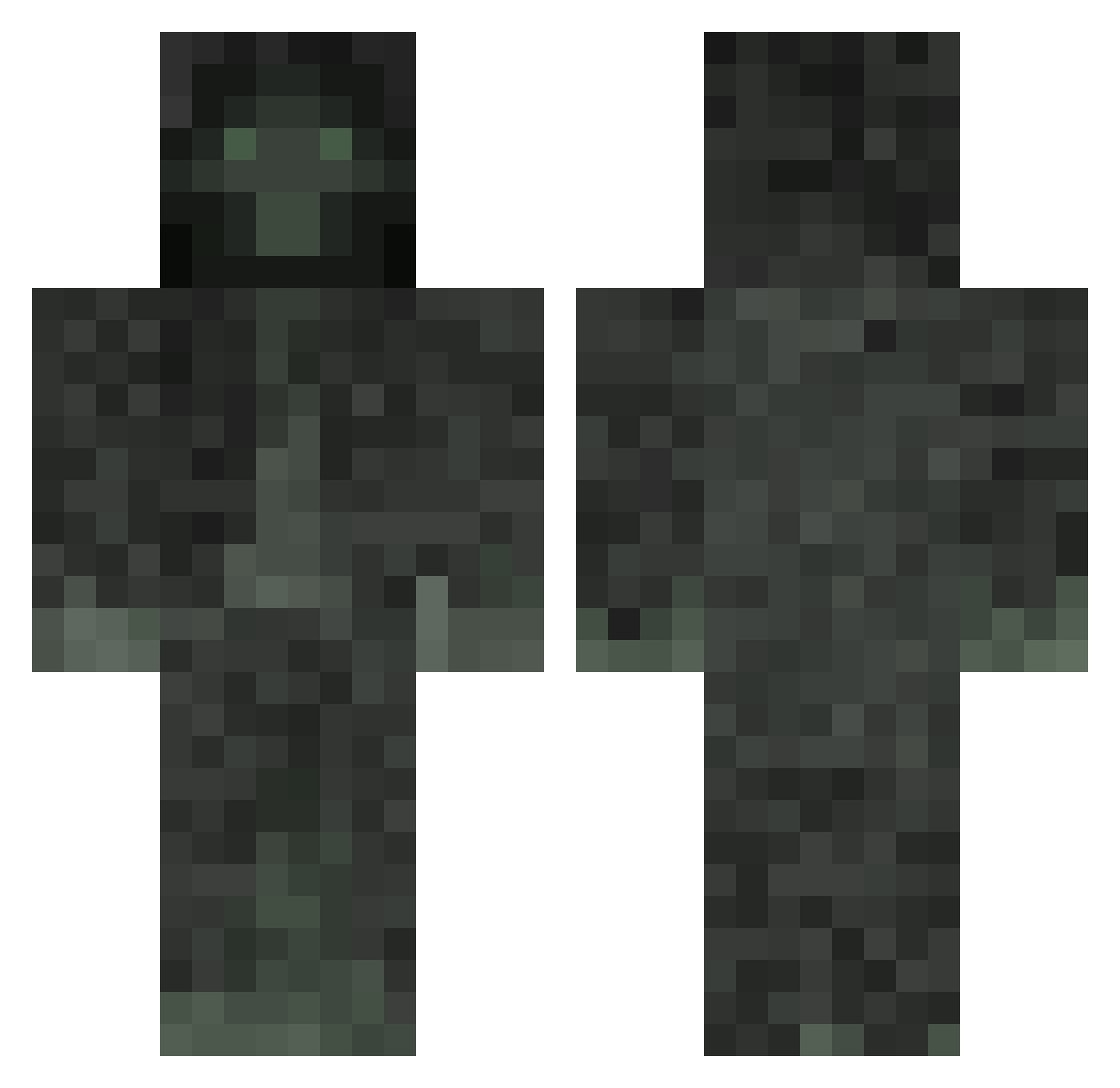 forsell Minecraft skin, front and back view