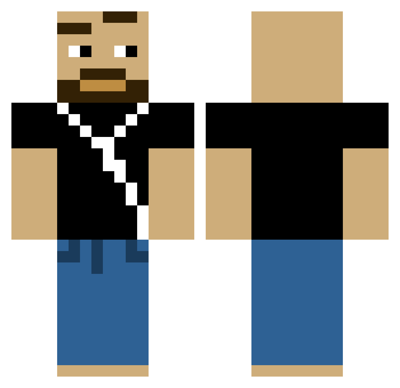ZwiebelPeter13 Minecraft skin, front and back view