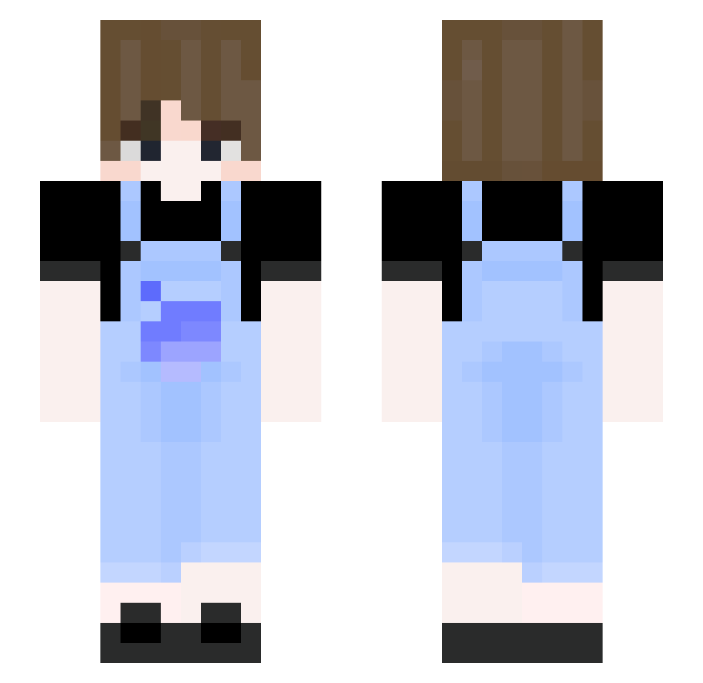 ptyalin Minecraft skin, front and back view