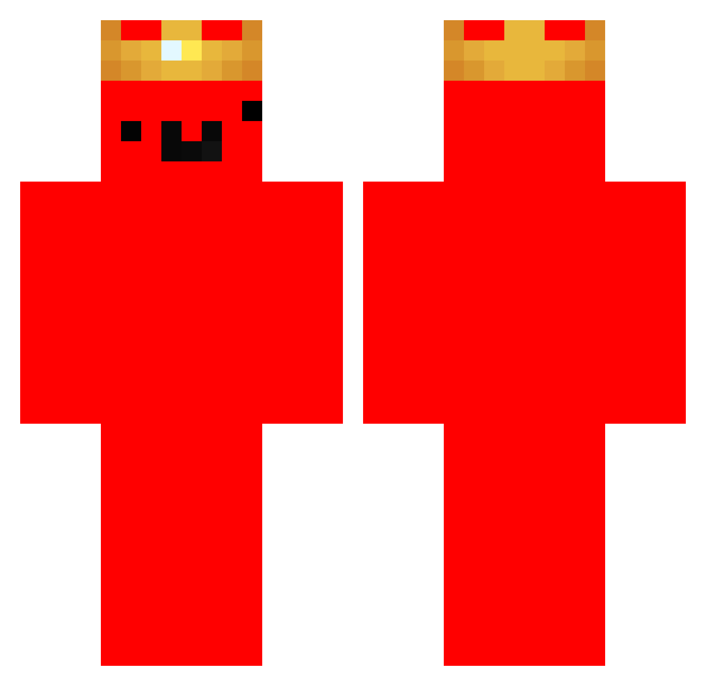 touisay Minecraft skin, front and back view