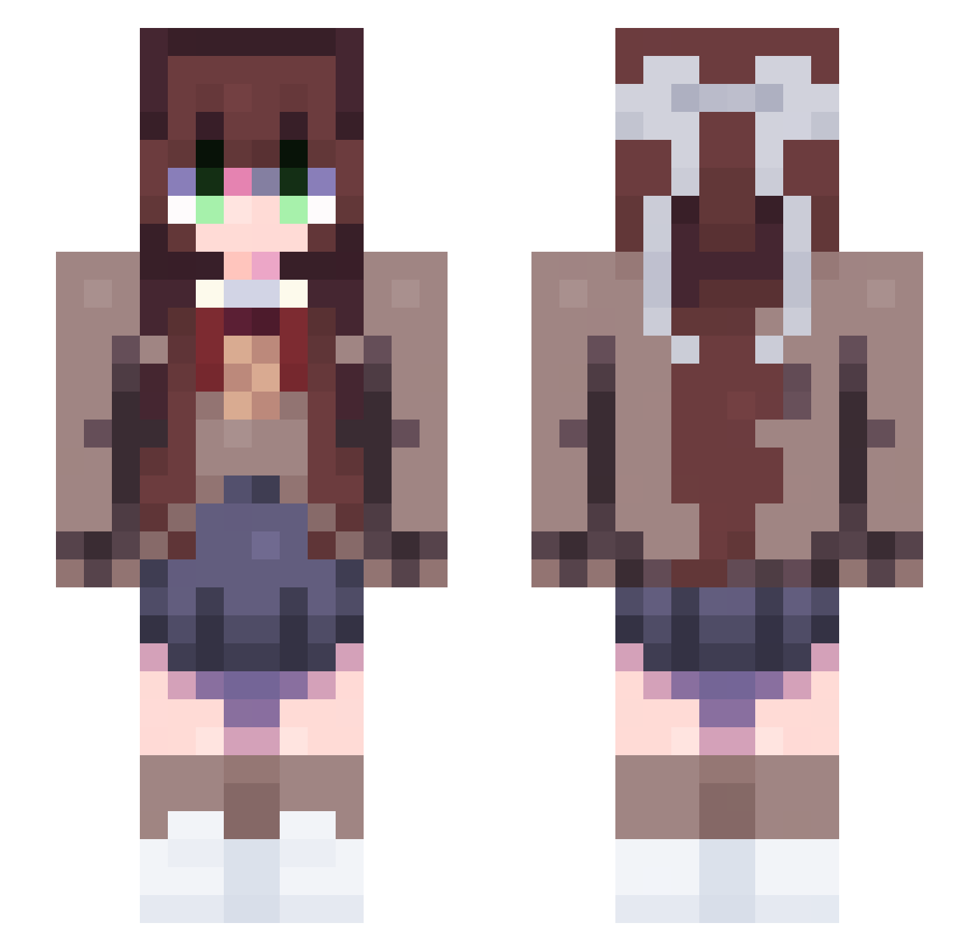 astraalechoes Minecraft skin, front and back view