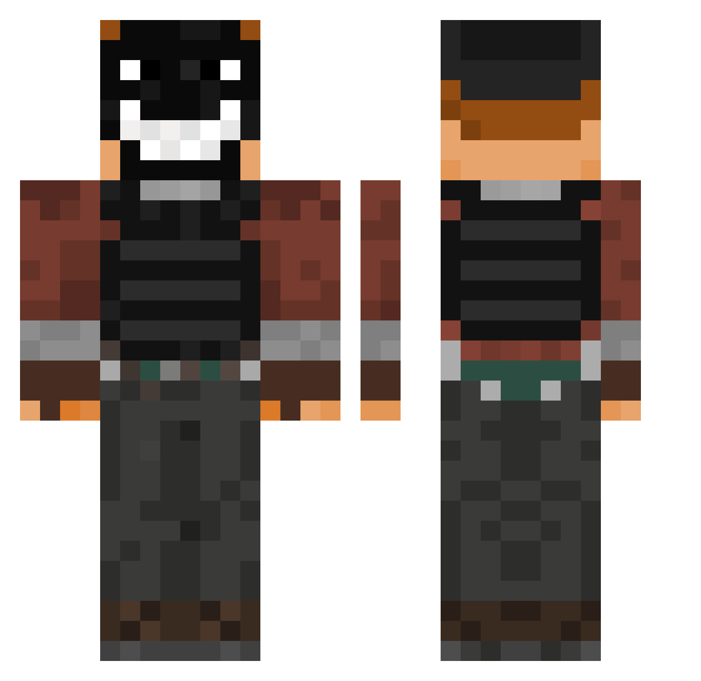 Task_Suyen Minecraft skin, front and back view