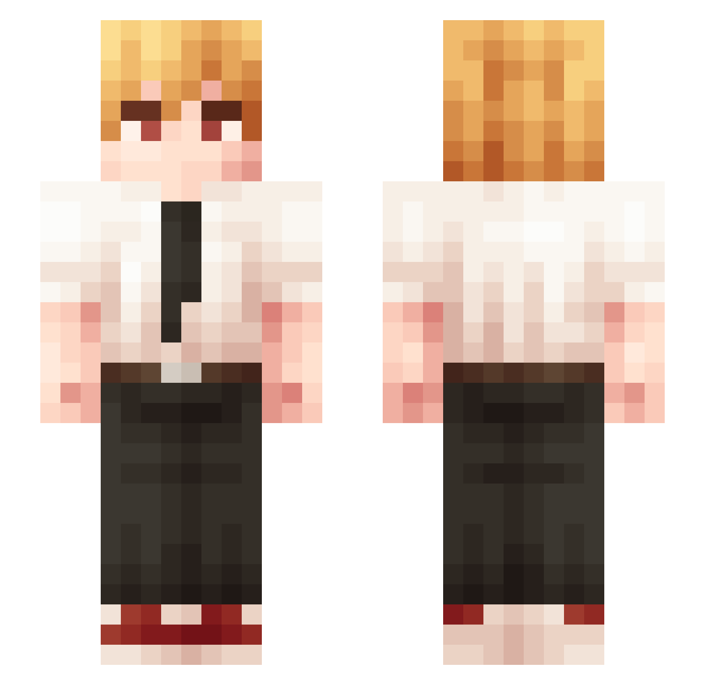 NovaDimitri Minecraft skin, front and back view