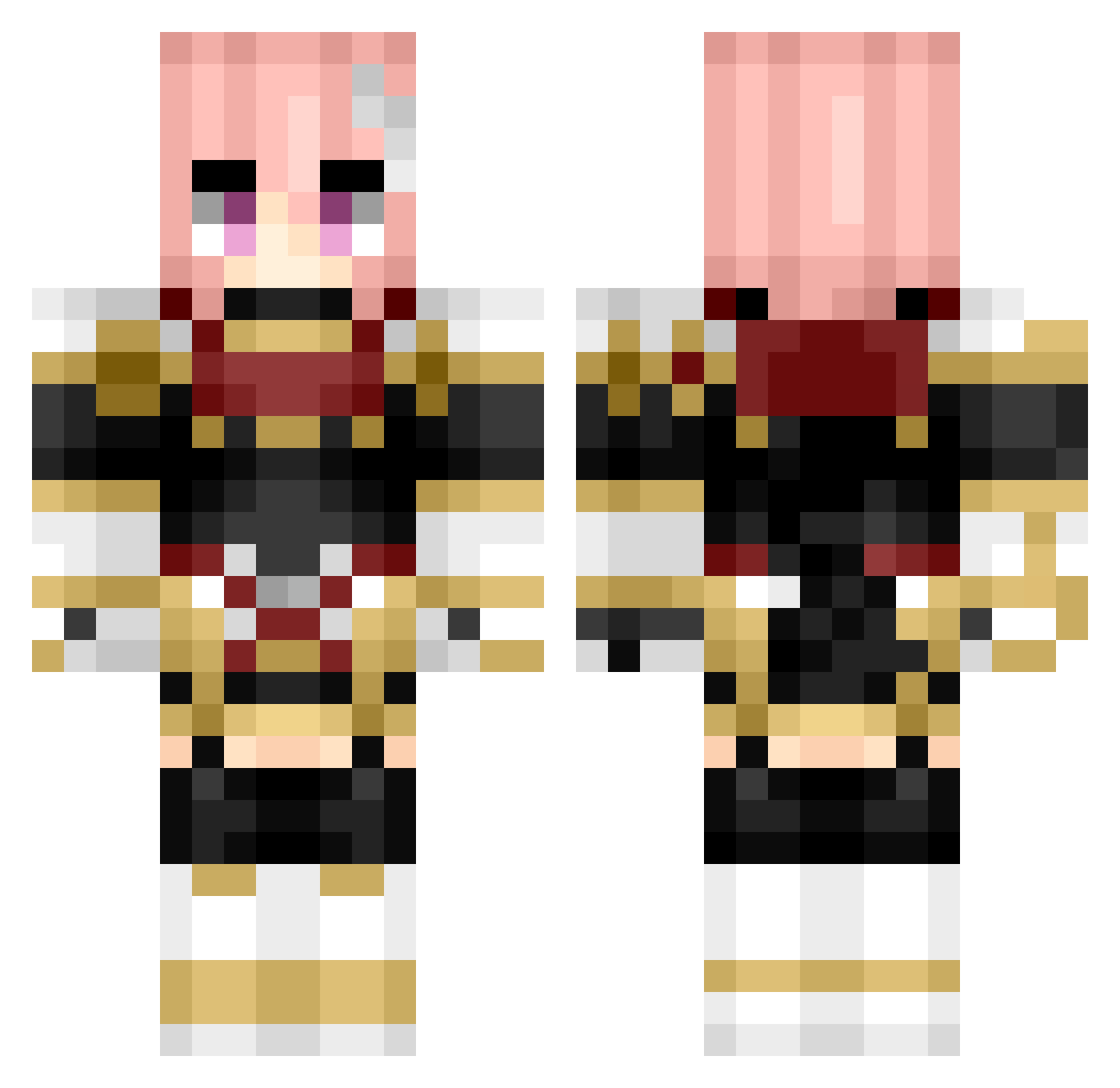 mjpilch Minecraft skin, front and back view