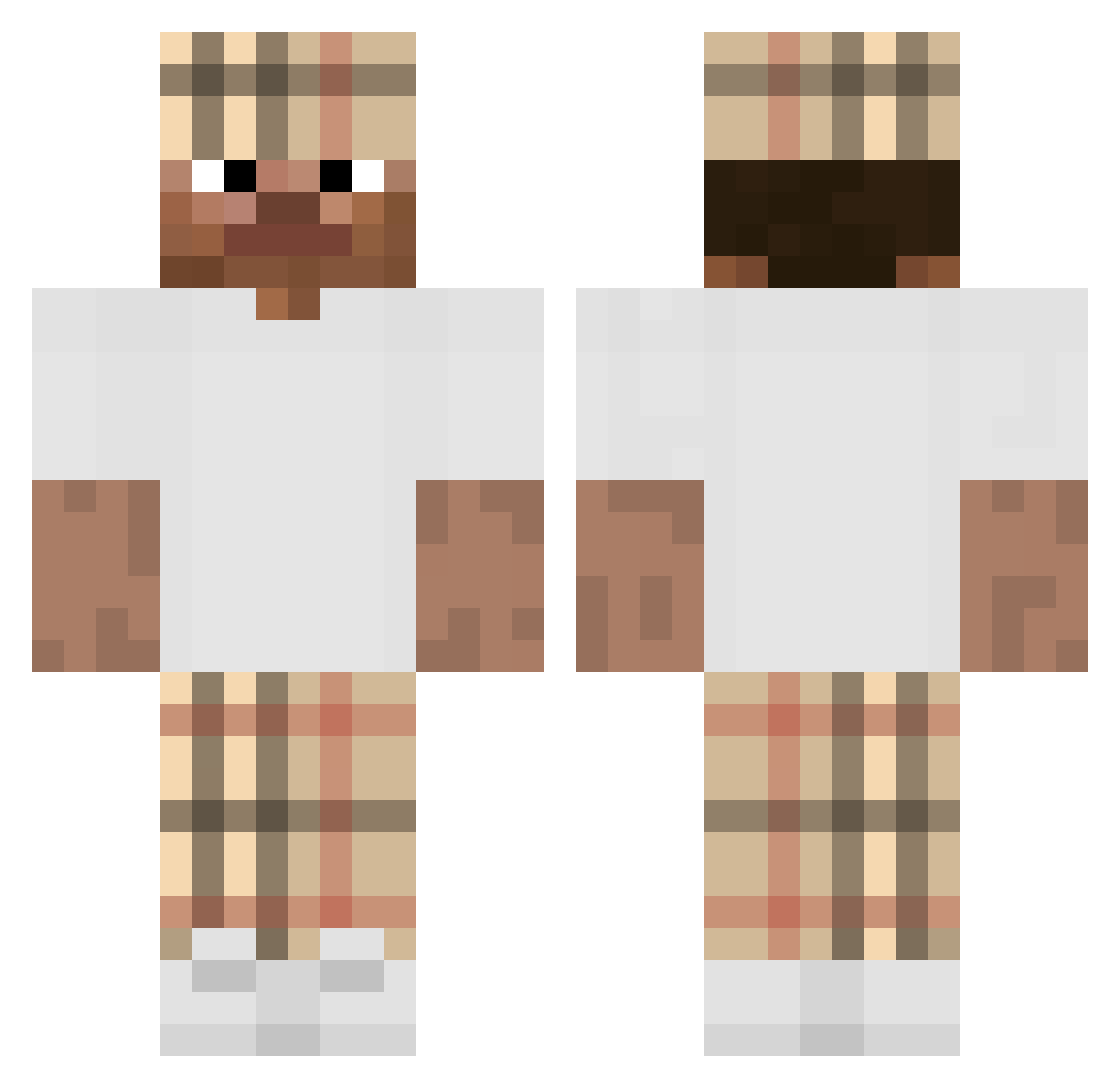 fifes Minecraft skin, front and back view