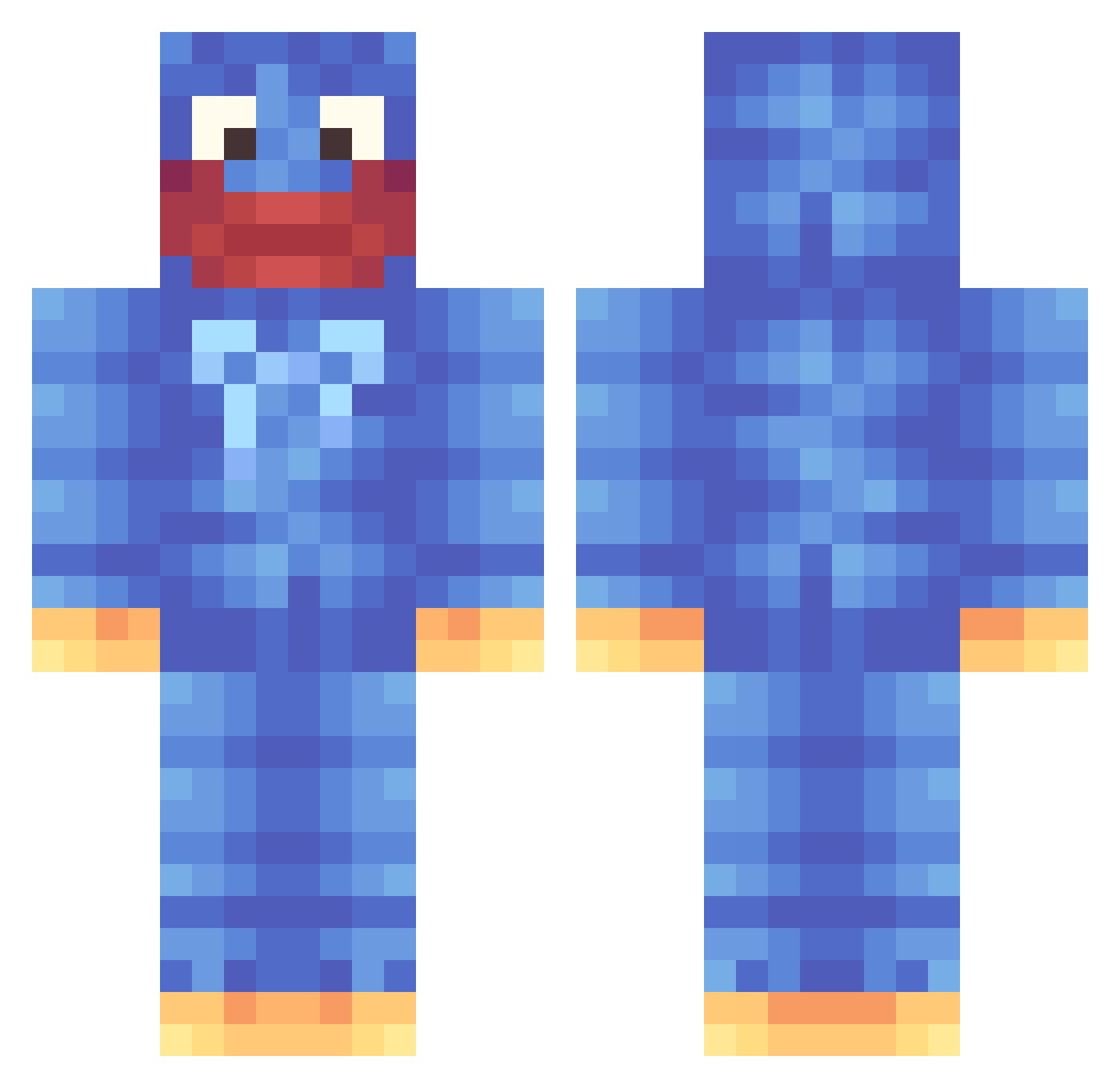 BatGrey13 Minecraft skin, front and back view