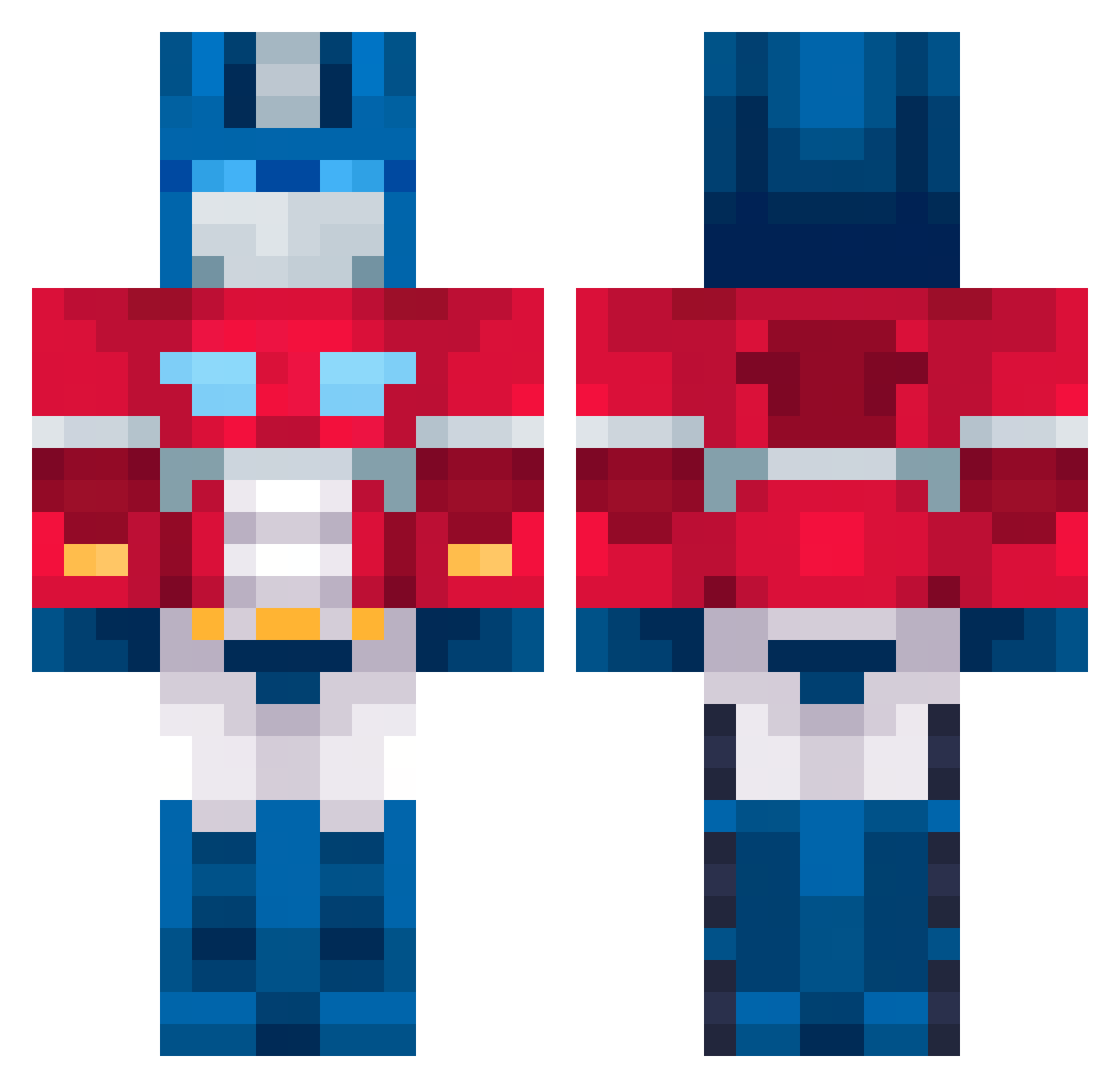 byrserker Minecraft skin, front and back view