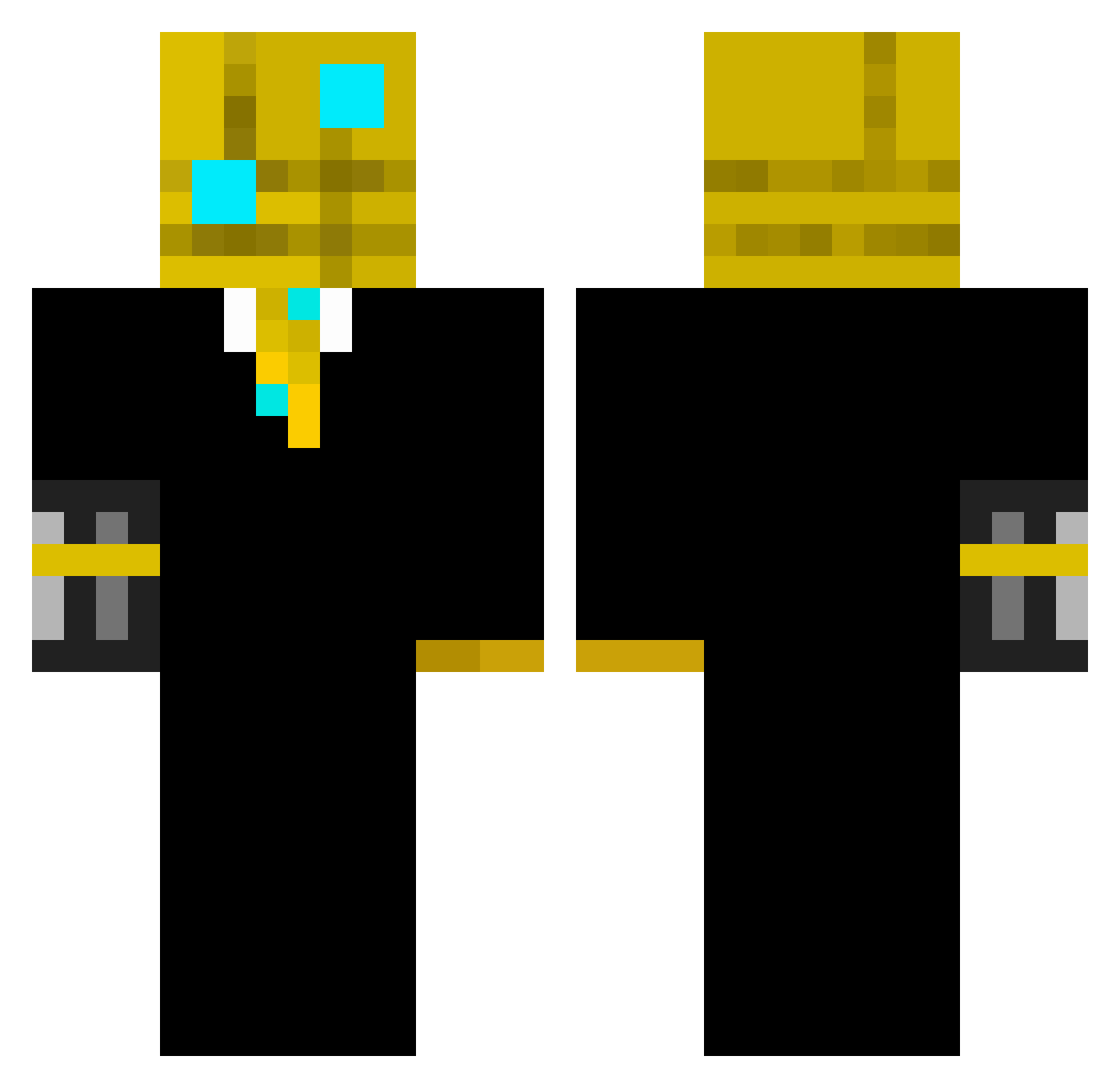 NagibatorGlistov Minecraft skin, front and back view