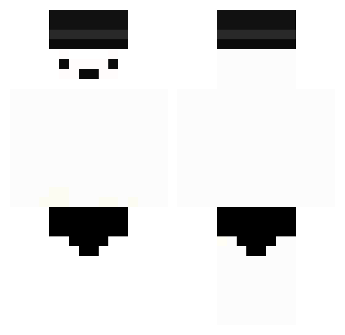 OCTAV109 Minecraft skin, front and back view