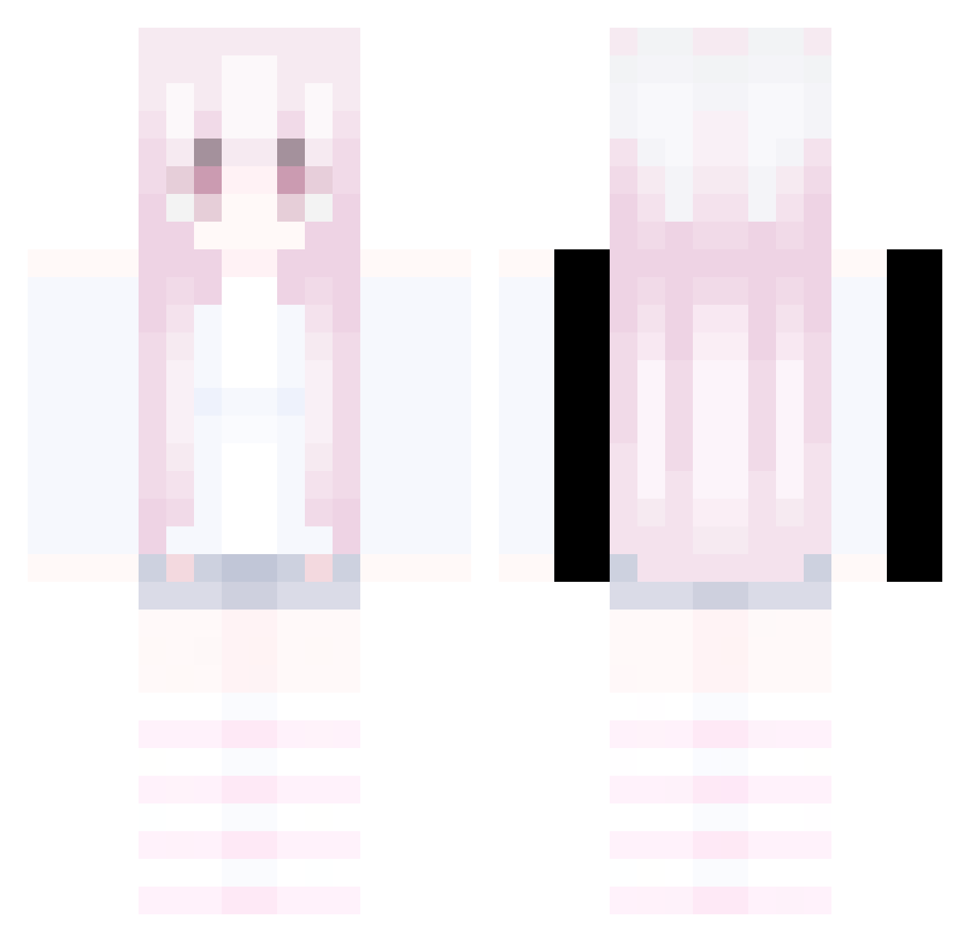 dxafq Minecraft skin, front and back view