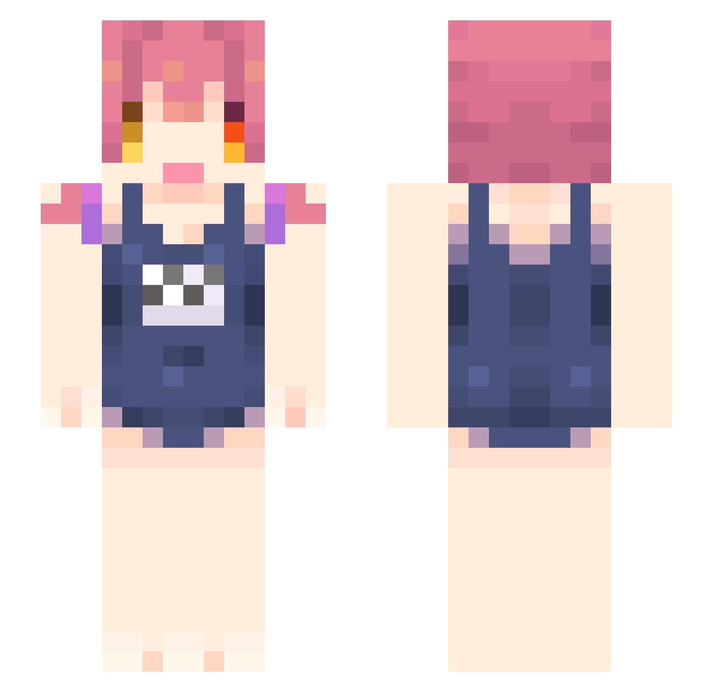 raytzy Minecraft skin, front and back view