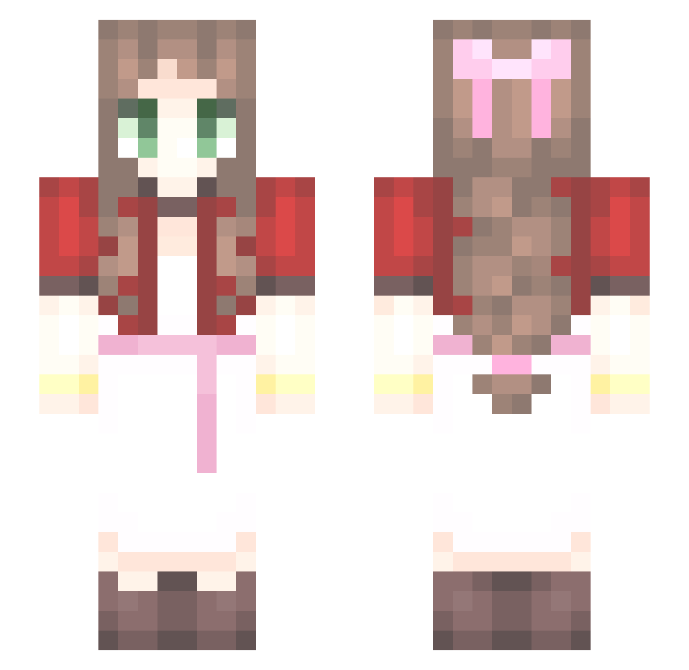 punwoo Minecraft skin, front and back view