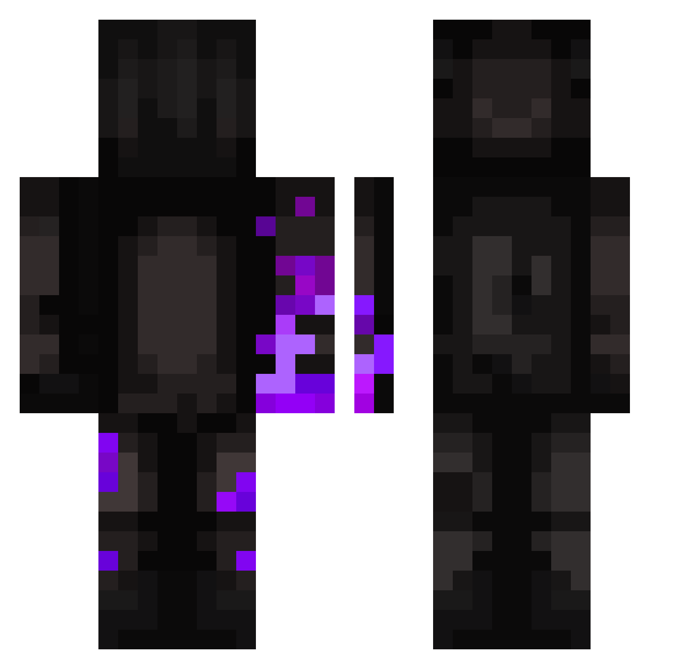 Matorbzh Minecraft skin, front and back view