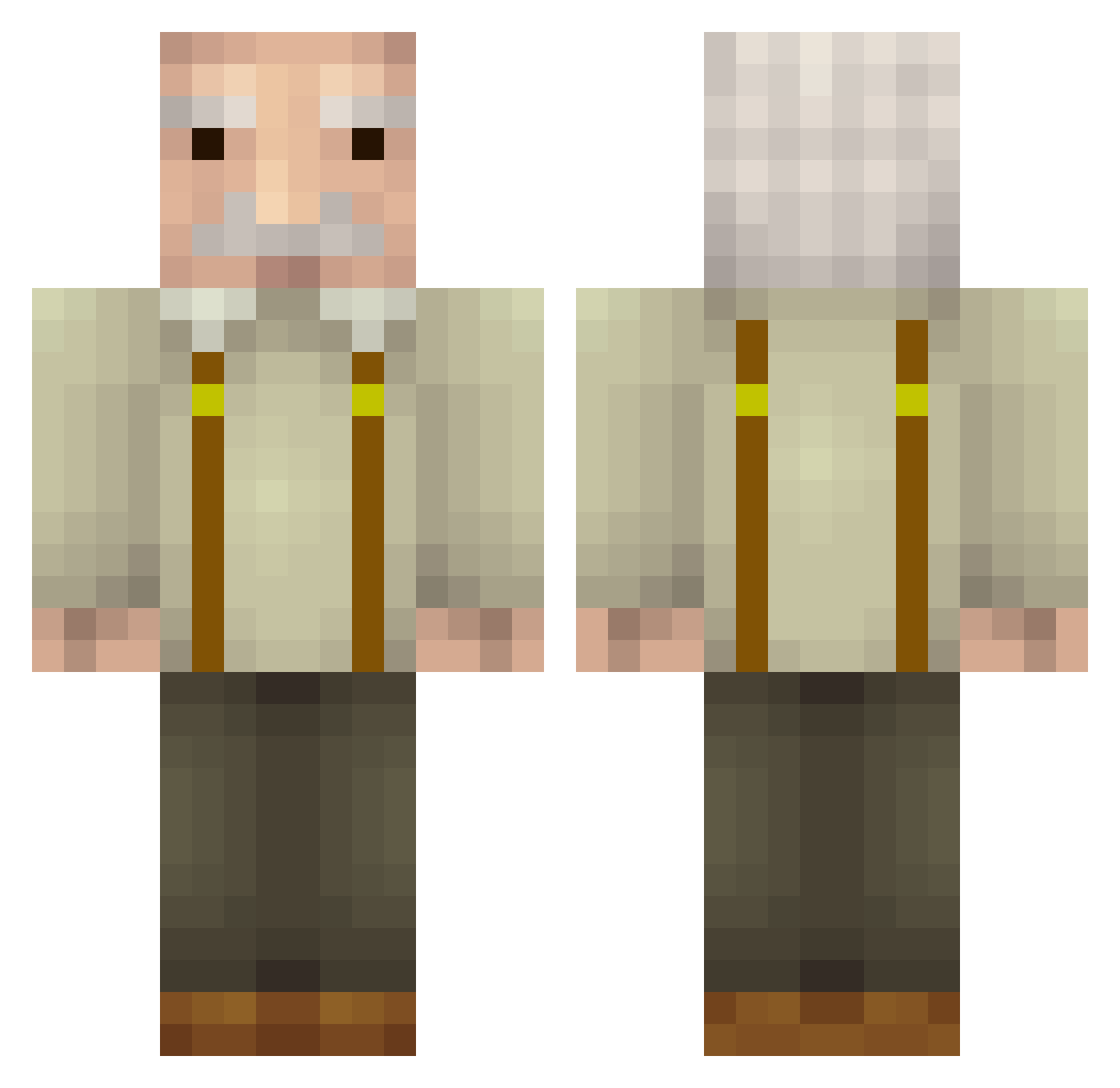 __Frogg__ Minecraft skin, front and back view