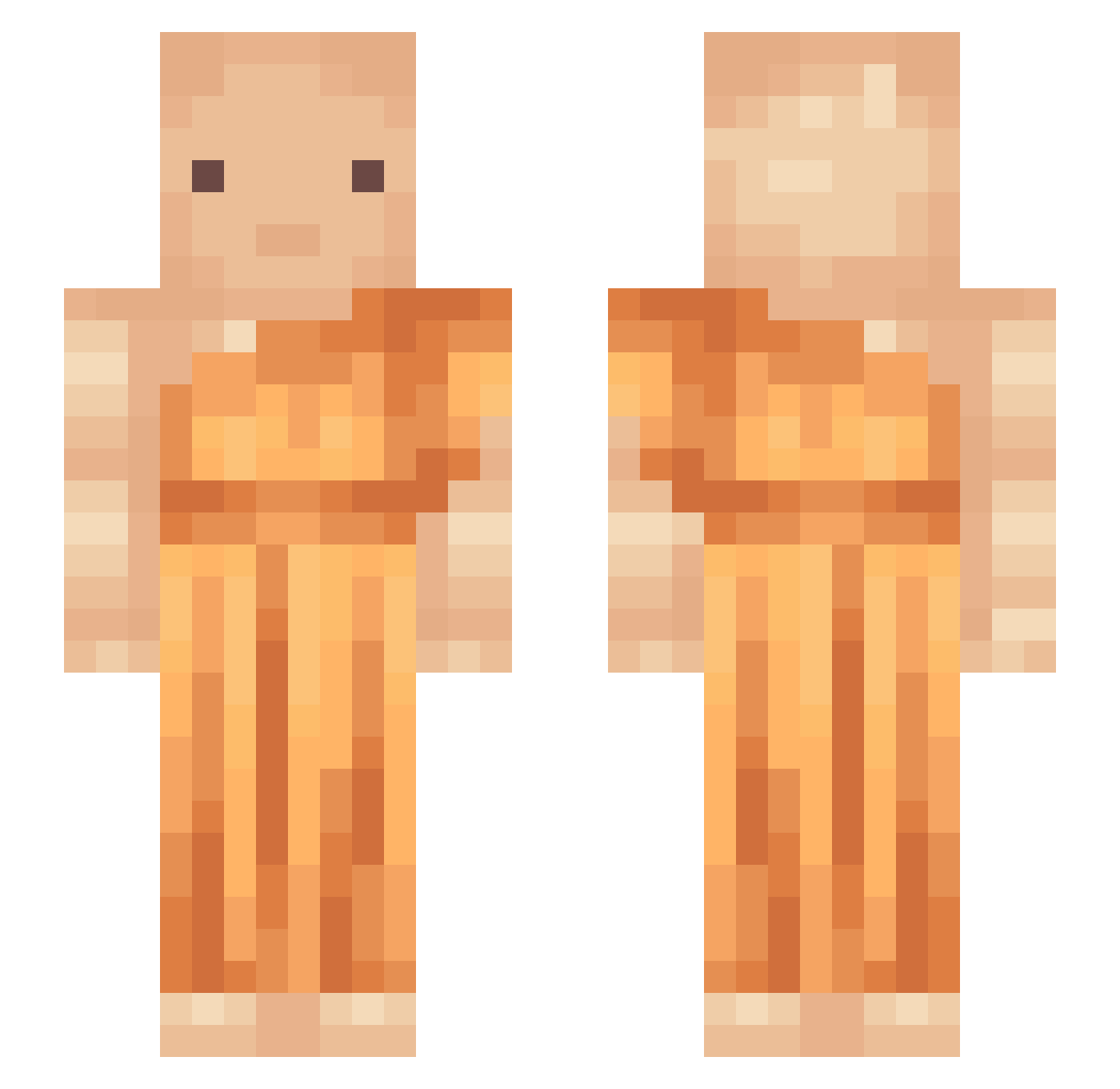 mvrderkitten Minecraft skin, front and back view
