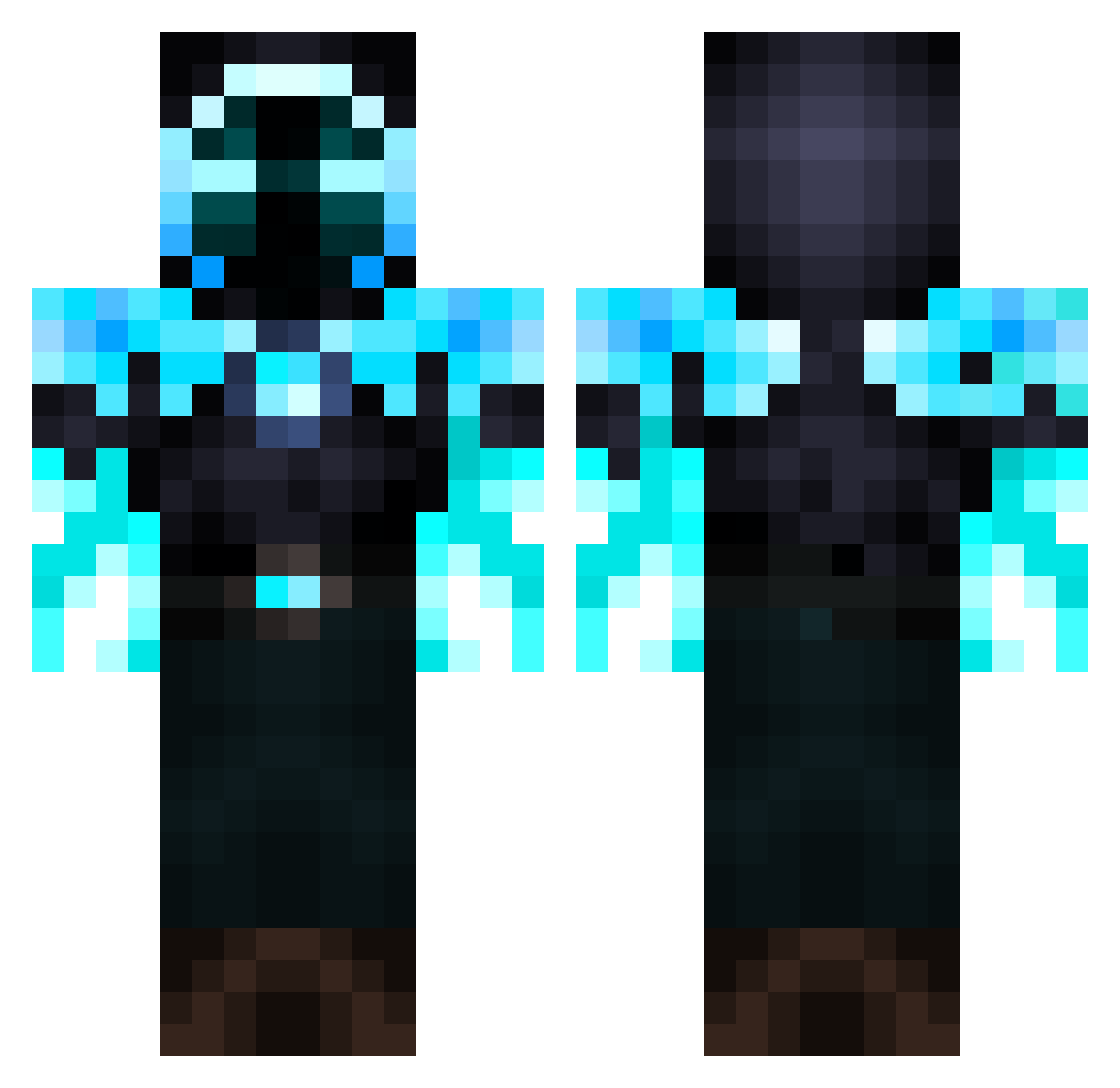 Yar3k Minecraft skin, front and back view