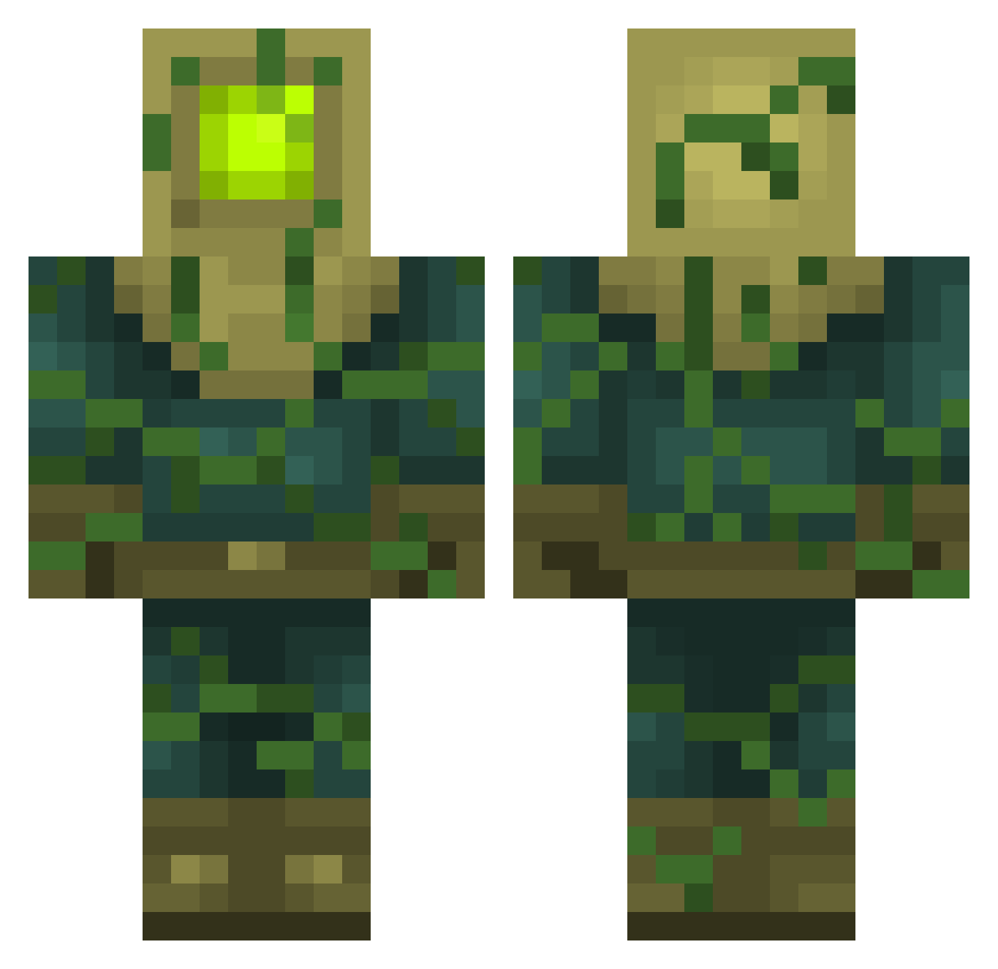 Big___ Minecraft skin, front and back view