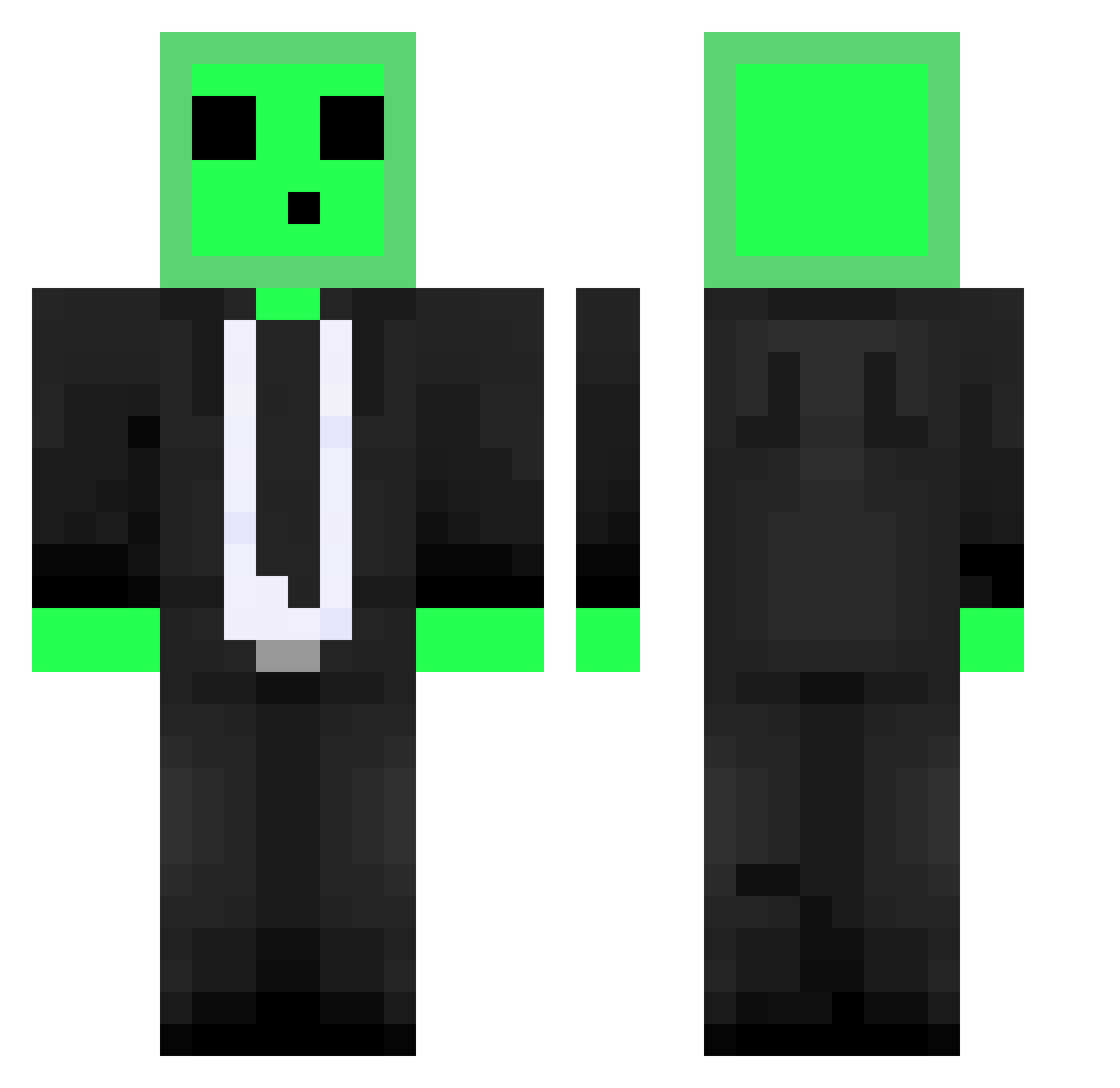 TaneeroxPL Minecraft skin, front and back view