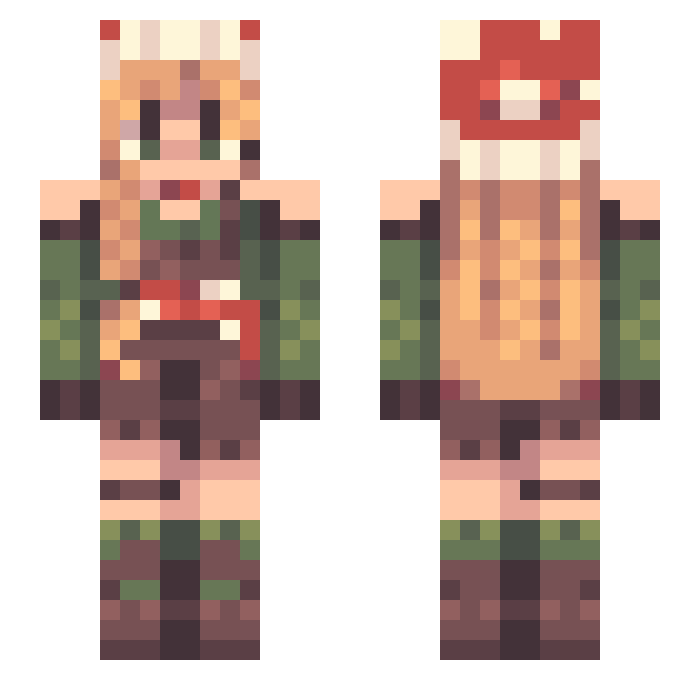 AceOfCards679 Minecraft skin, front and back view