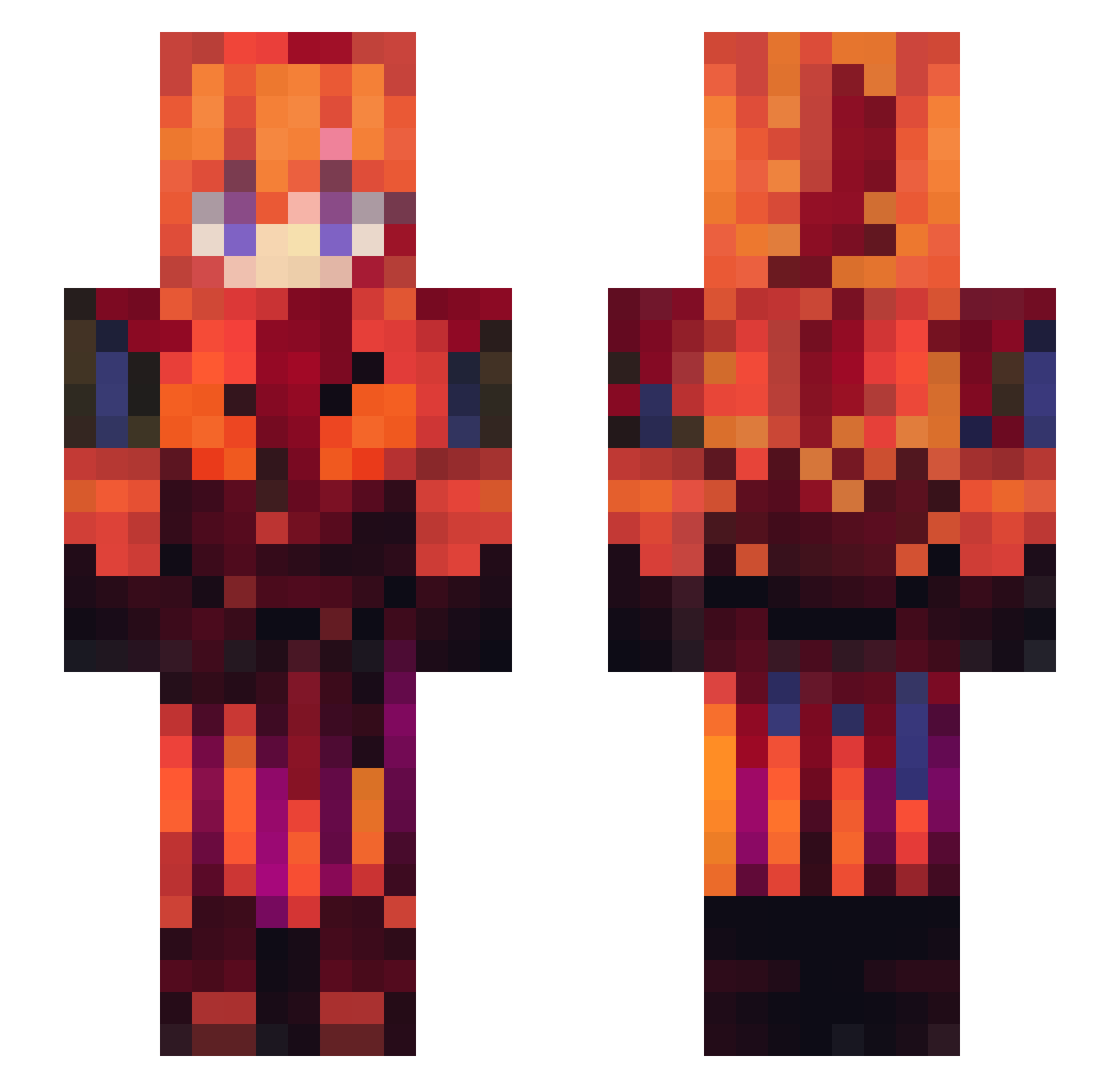 Sardonic_Simo Minecraft skin, front and back view
