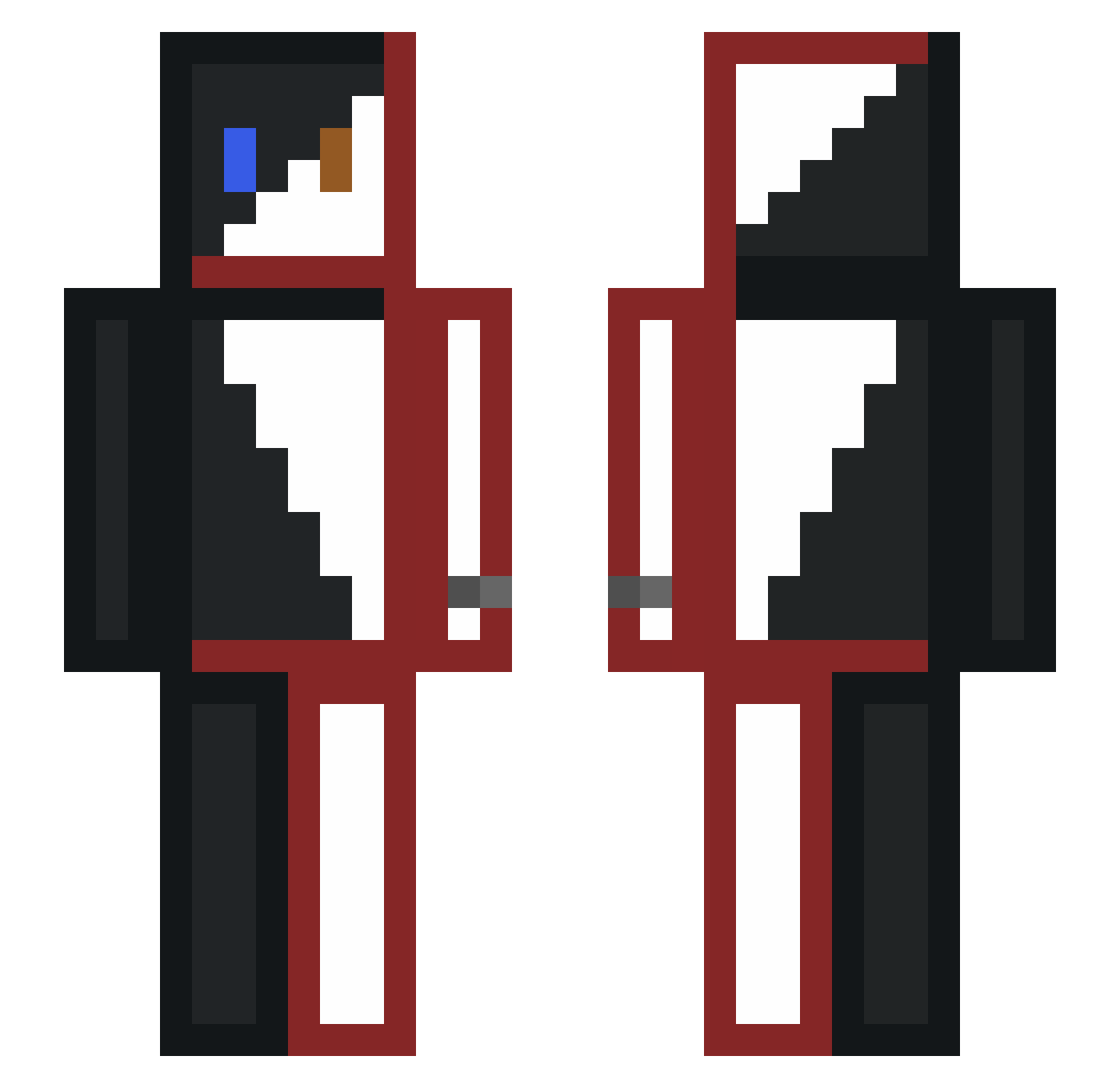 STAIRZy Minecraft skin, front and back view
