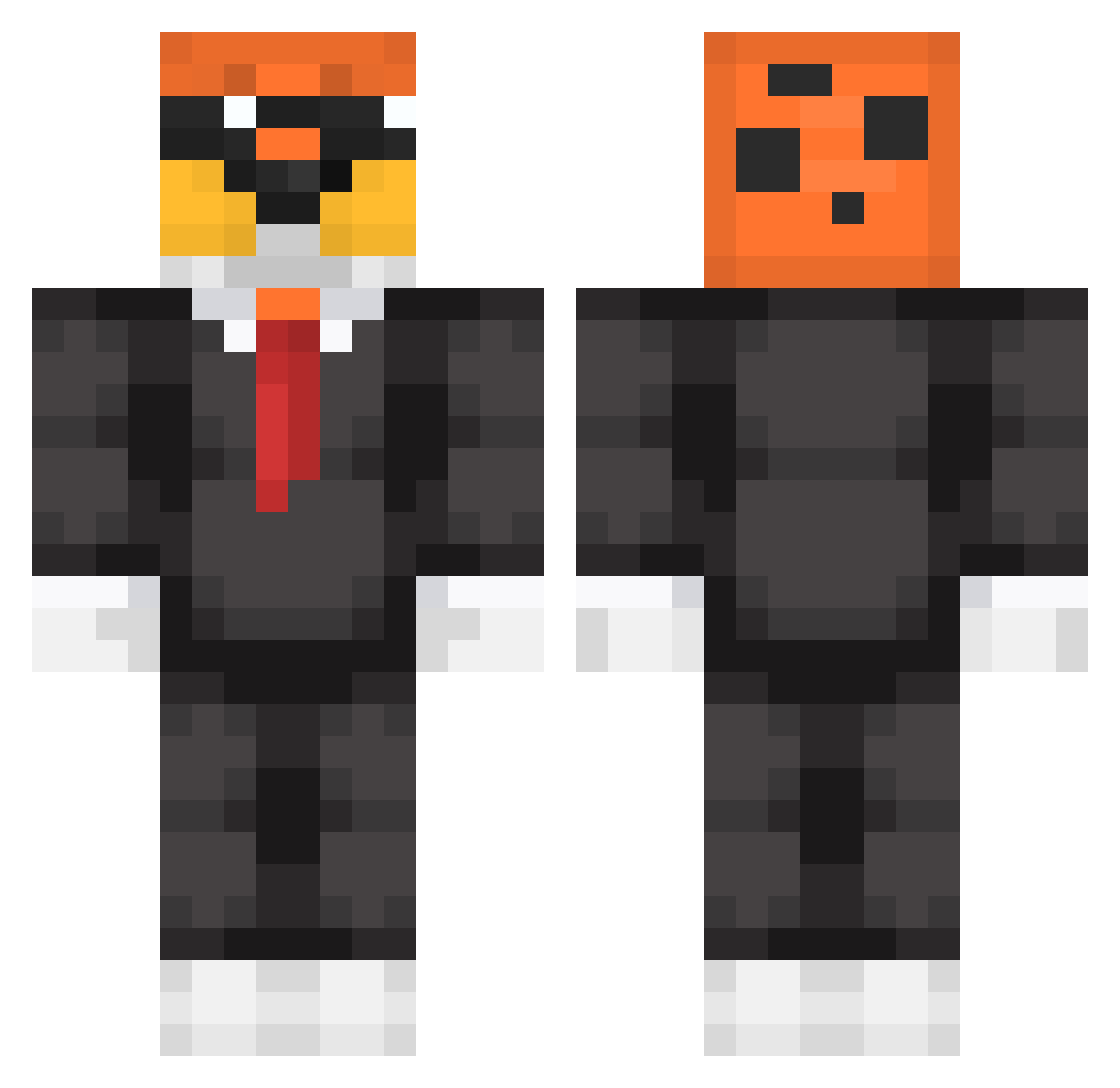 TishkaGSG Minecraft skin, front and back view