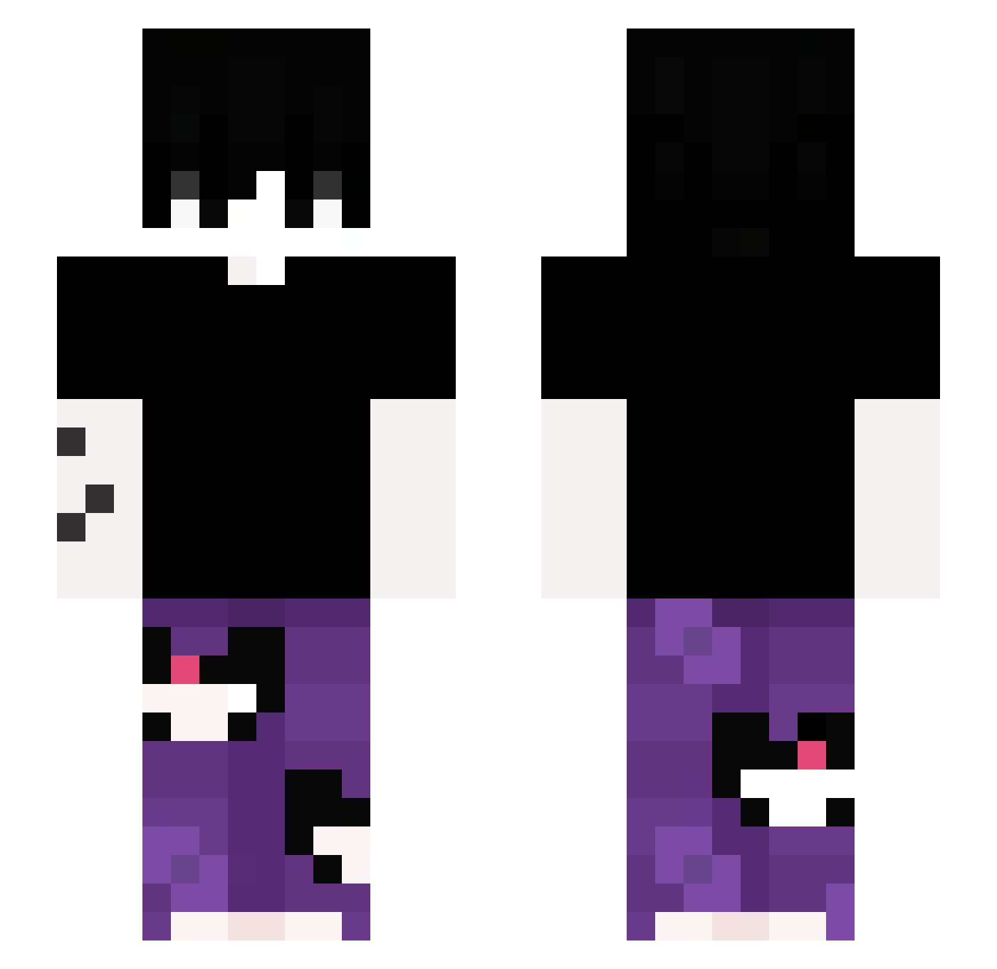 s1wens Minecraft skin, front and back view